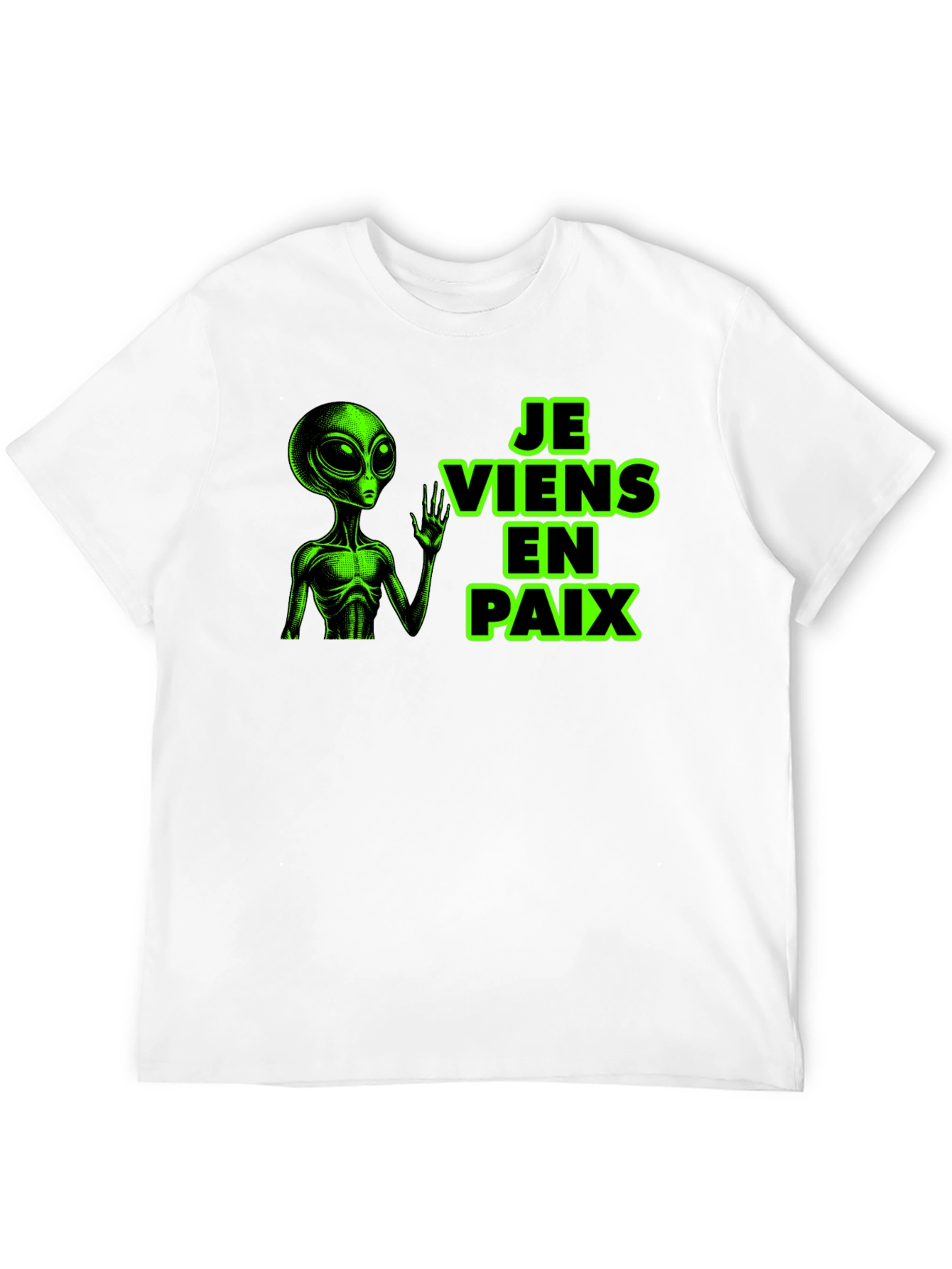 Je Viens En Paix Alien Graphic Tee