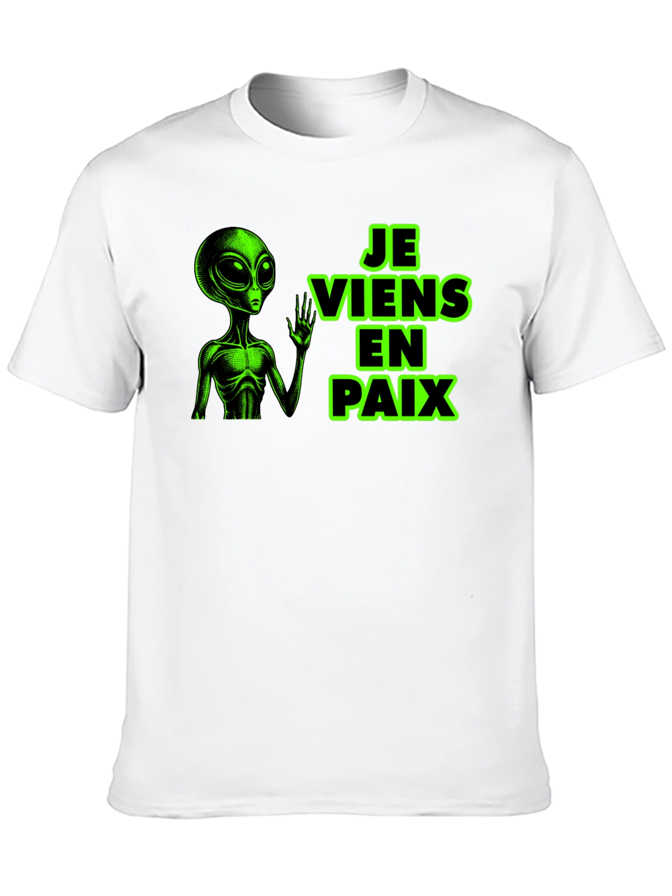 Je Viens En Paix Alien Graphic Tee