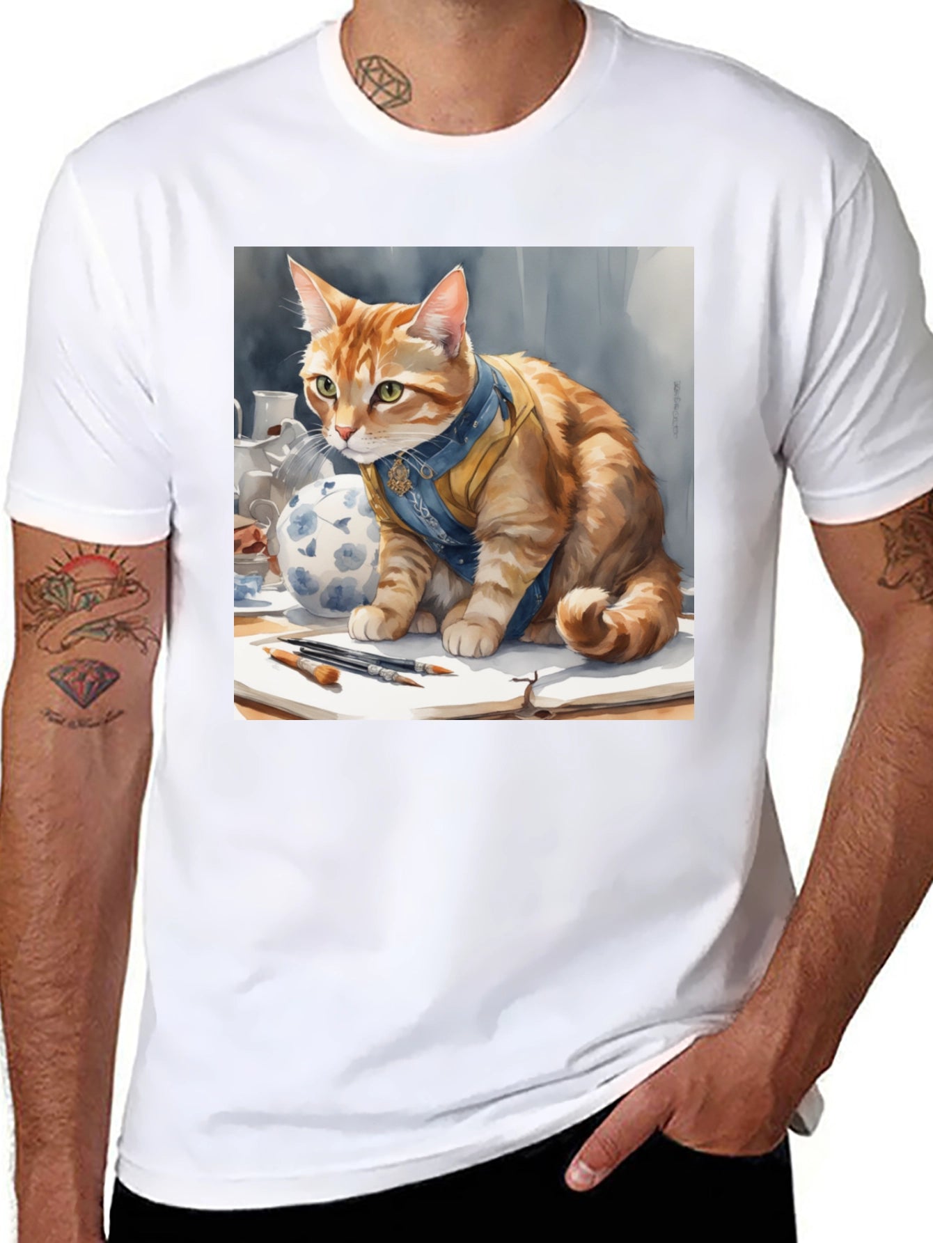 Royal Cat Artist Graphic Tee