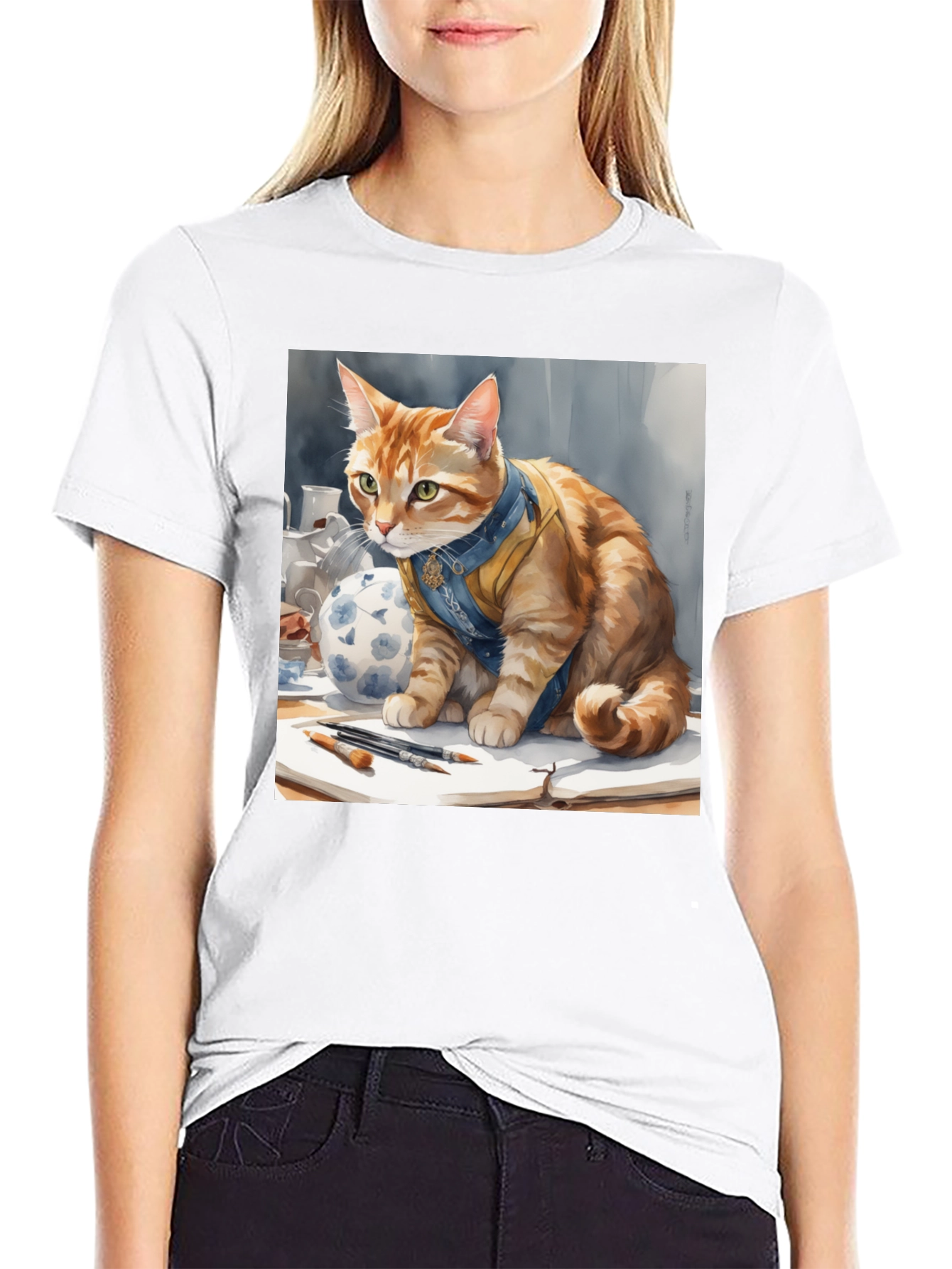 Royal Cat Artist Graphic Tee