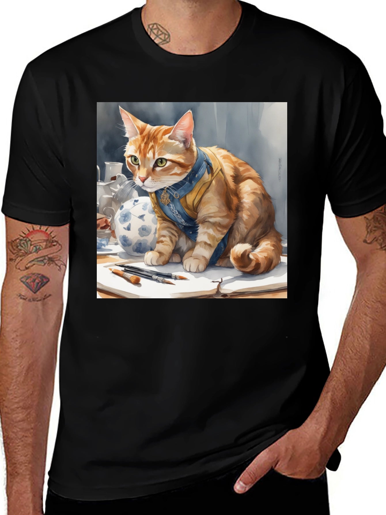Royal Cat Artist Graphic Tee
