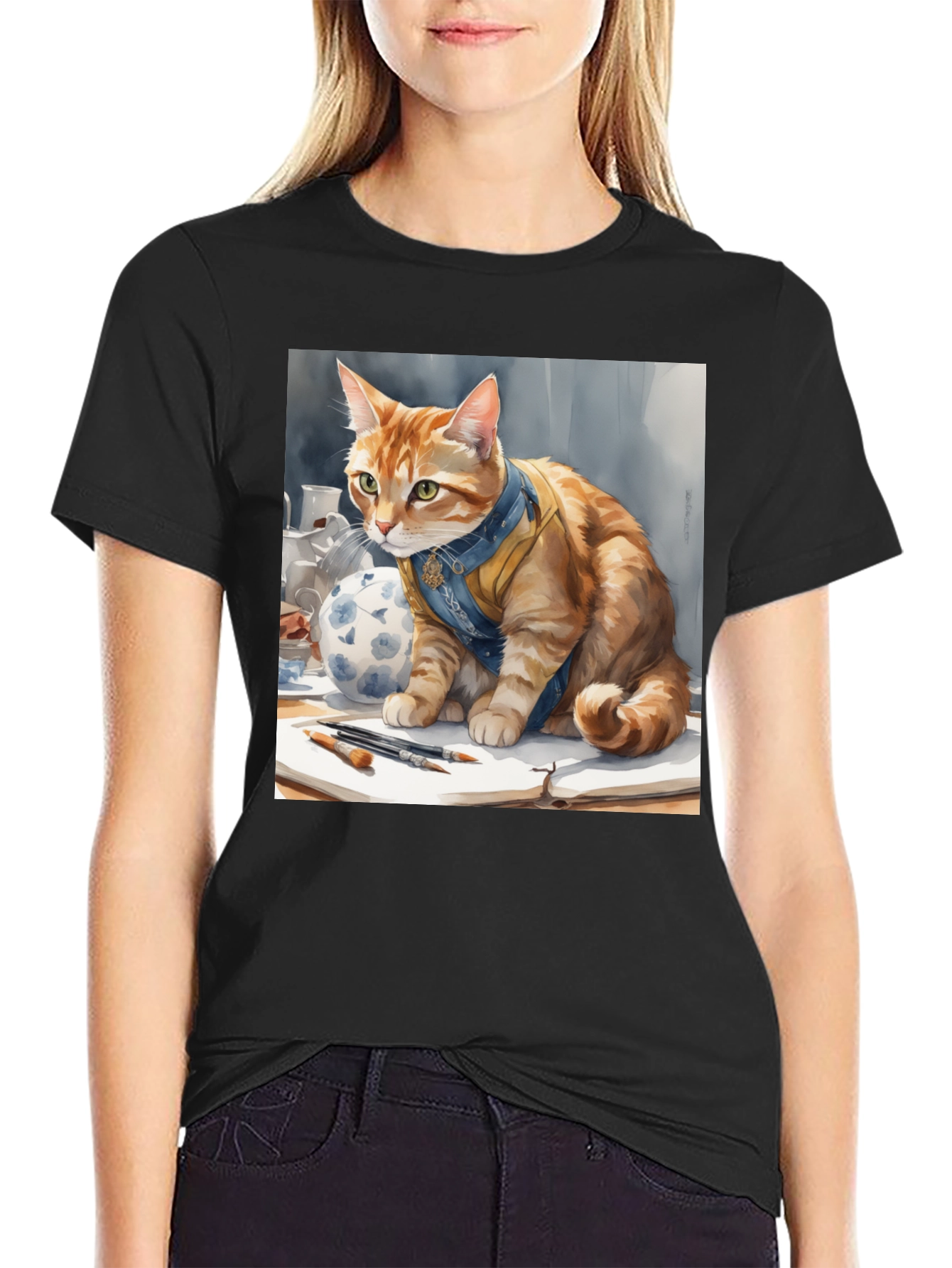 Royal Cat Artist Graphic Tee