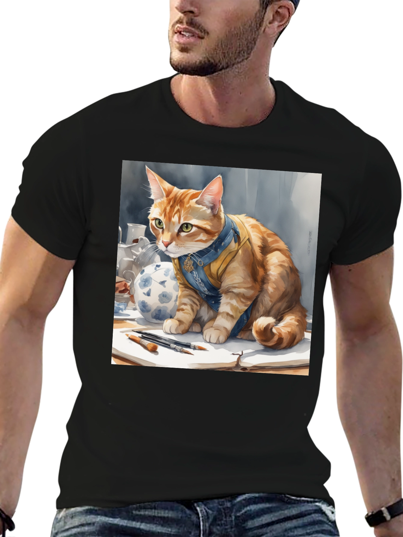 Royal Cat Artist Graphic Tee