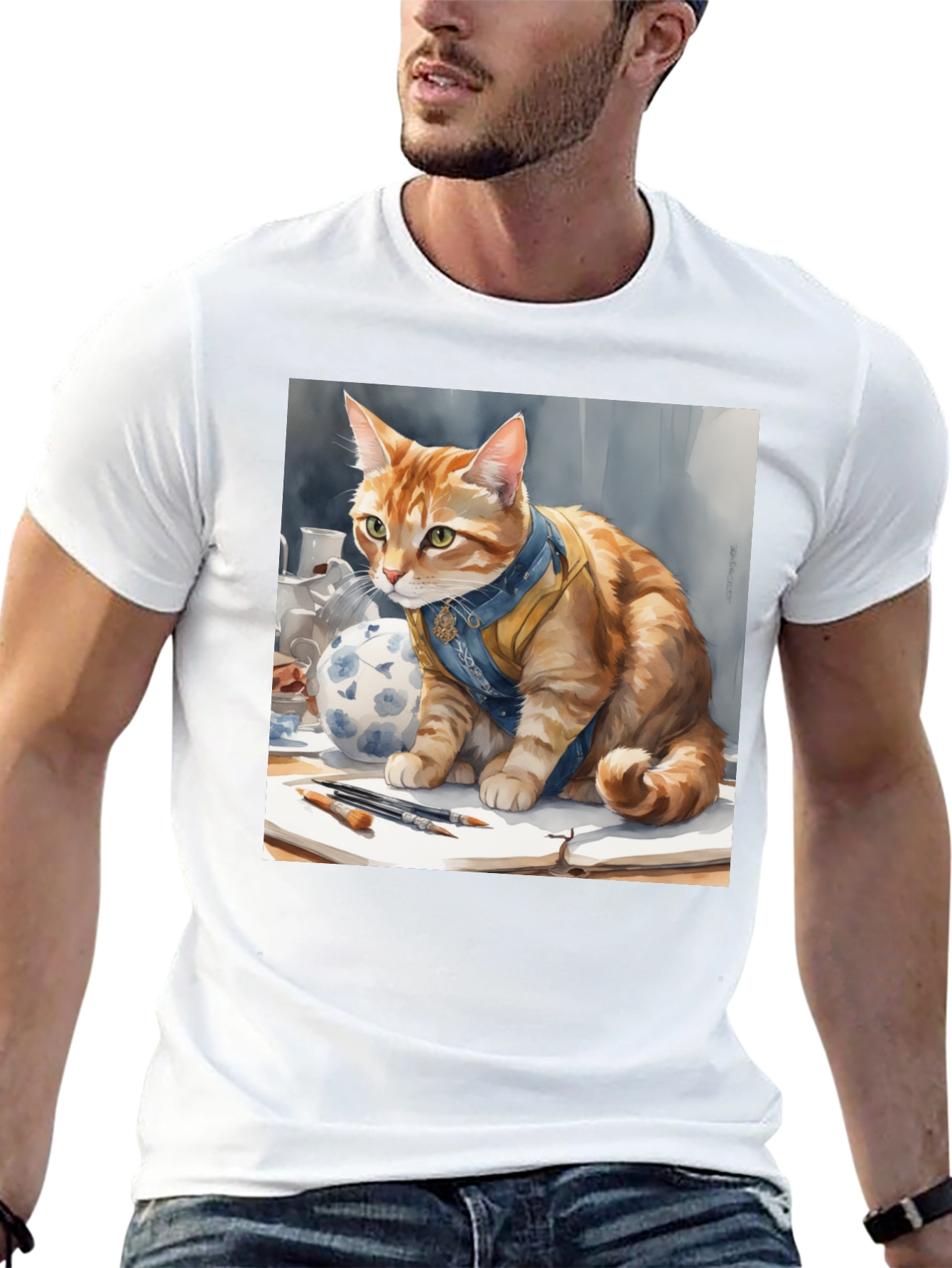 Royal Cat Artist Graphic Tee