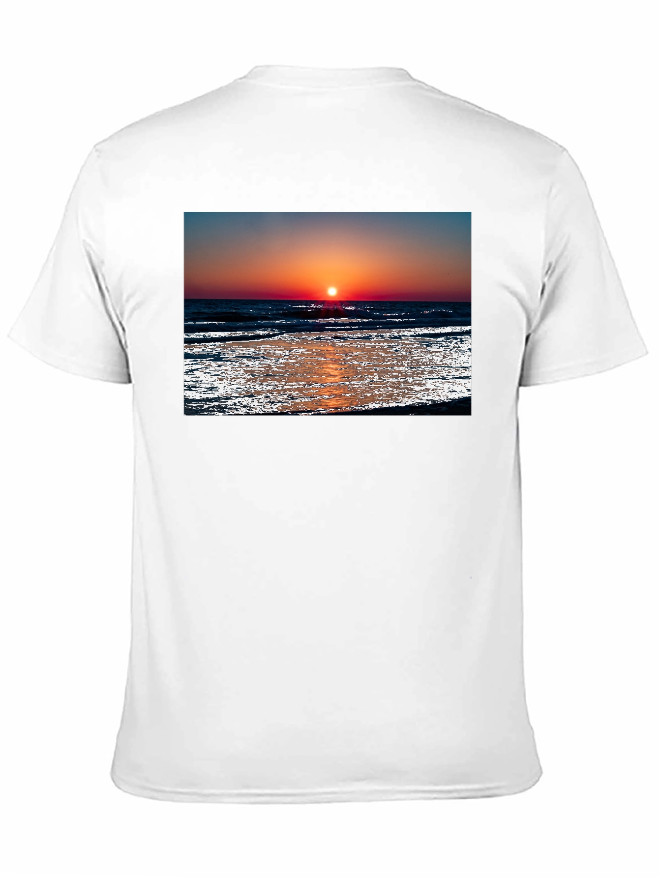 Sunset Beach Graphic Black T-Shirt