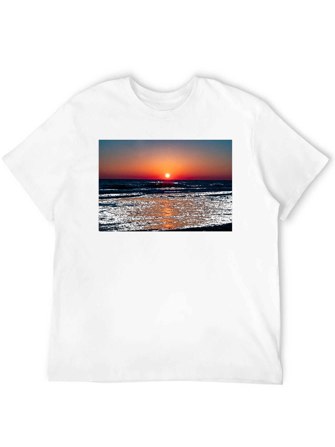 Sunset Beach Graphic Black T-Shirt