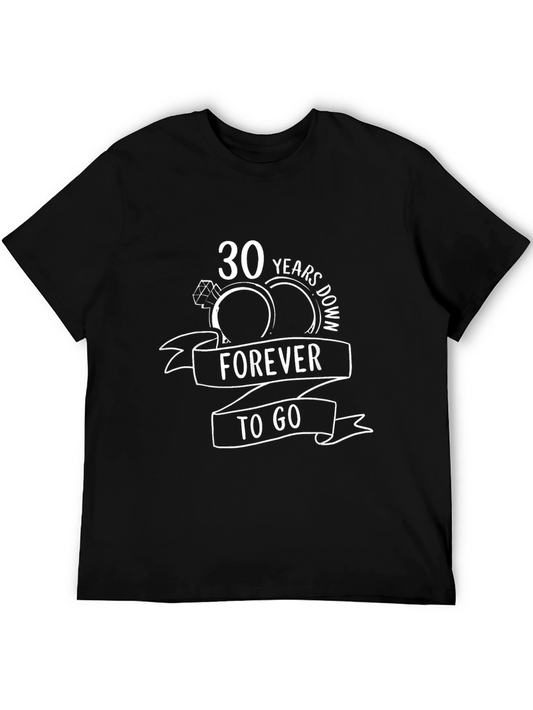 30 Years Anniversary Black Graphic T-Shirt