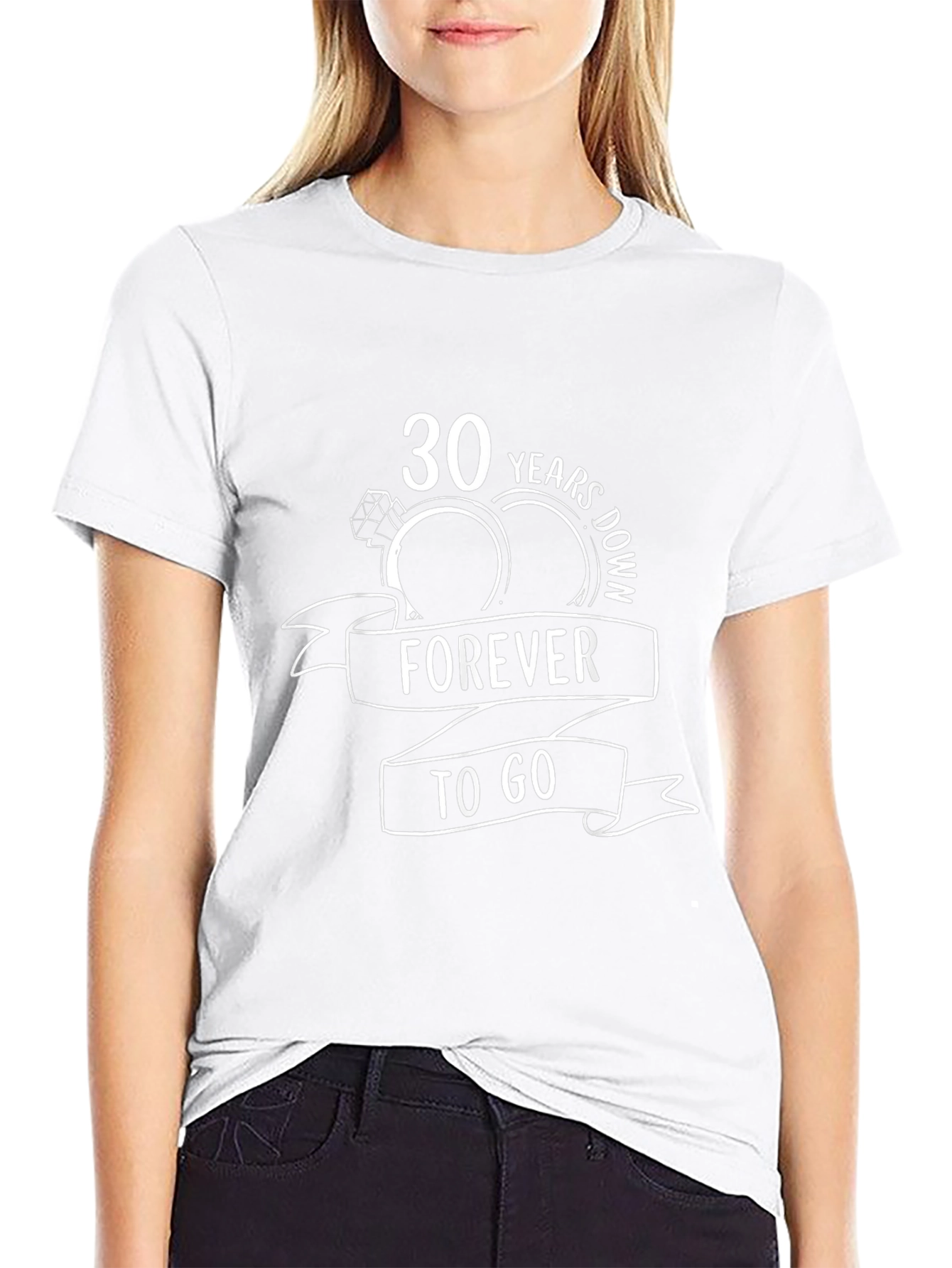 30 Years Anniversary Black Graphic T-Shirt
