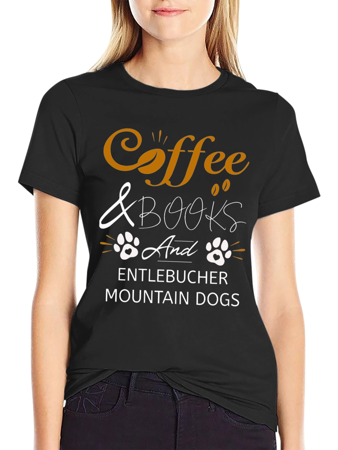 Coffee & Books Entlebucher Mountain Dog T-Shirt