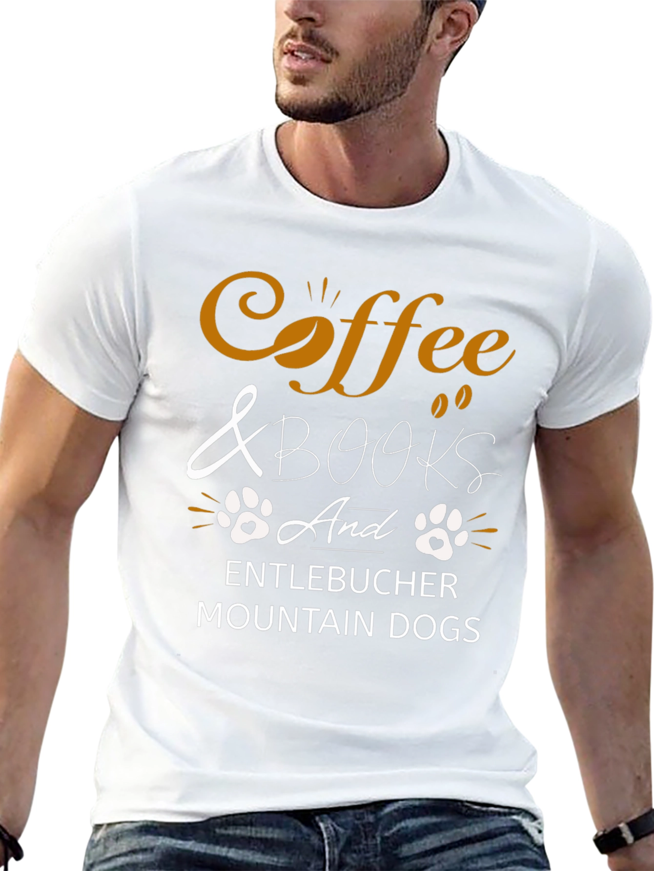 Coffee & Books Entlebucher Mountain Dog T-Shirt
