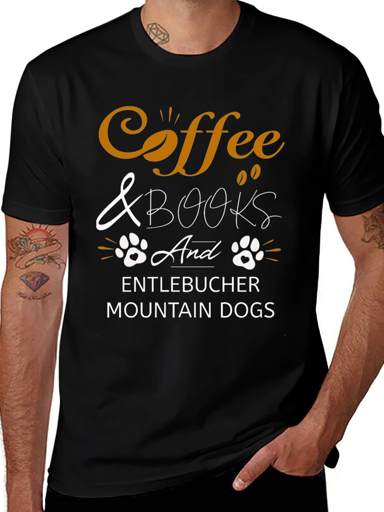 Coffee & Books Entlebucher Mountain Dog T-Shirt