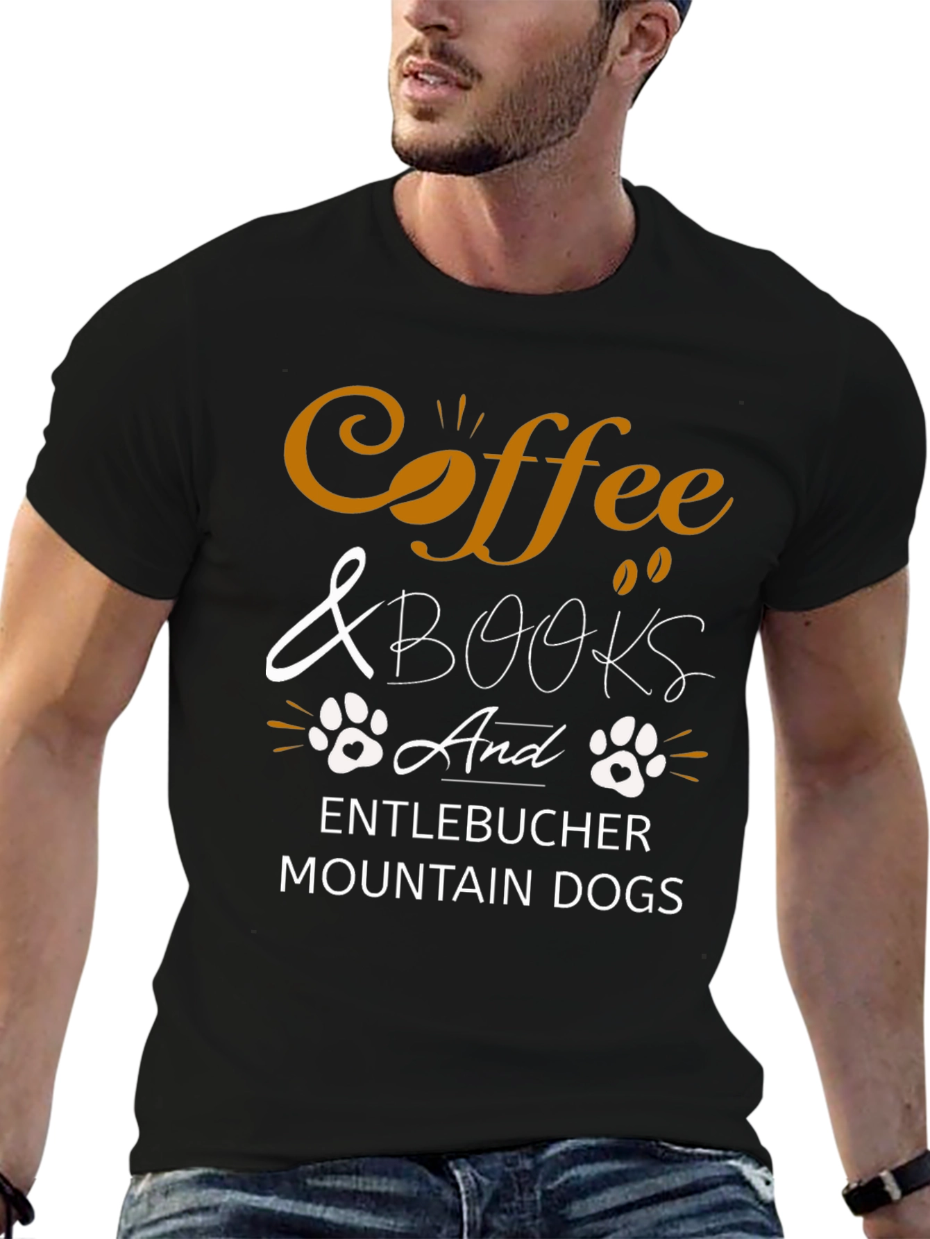 Coffee & Books Entlebucher Mountain Dog T-Shirt