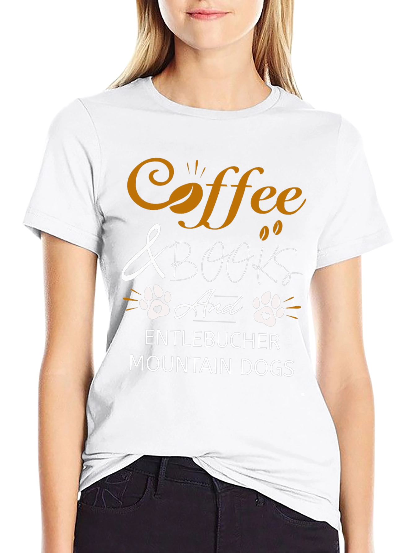 Coffee & Books Entlebucher Mountain Dog T-Shirt