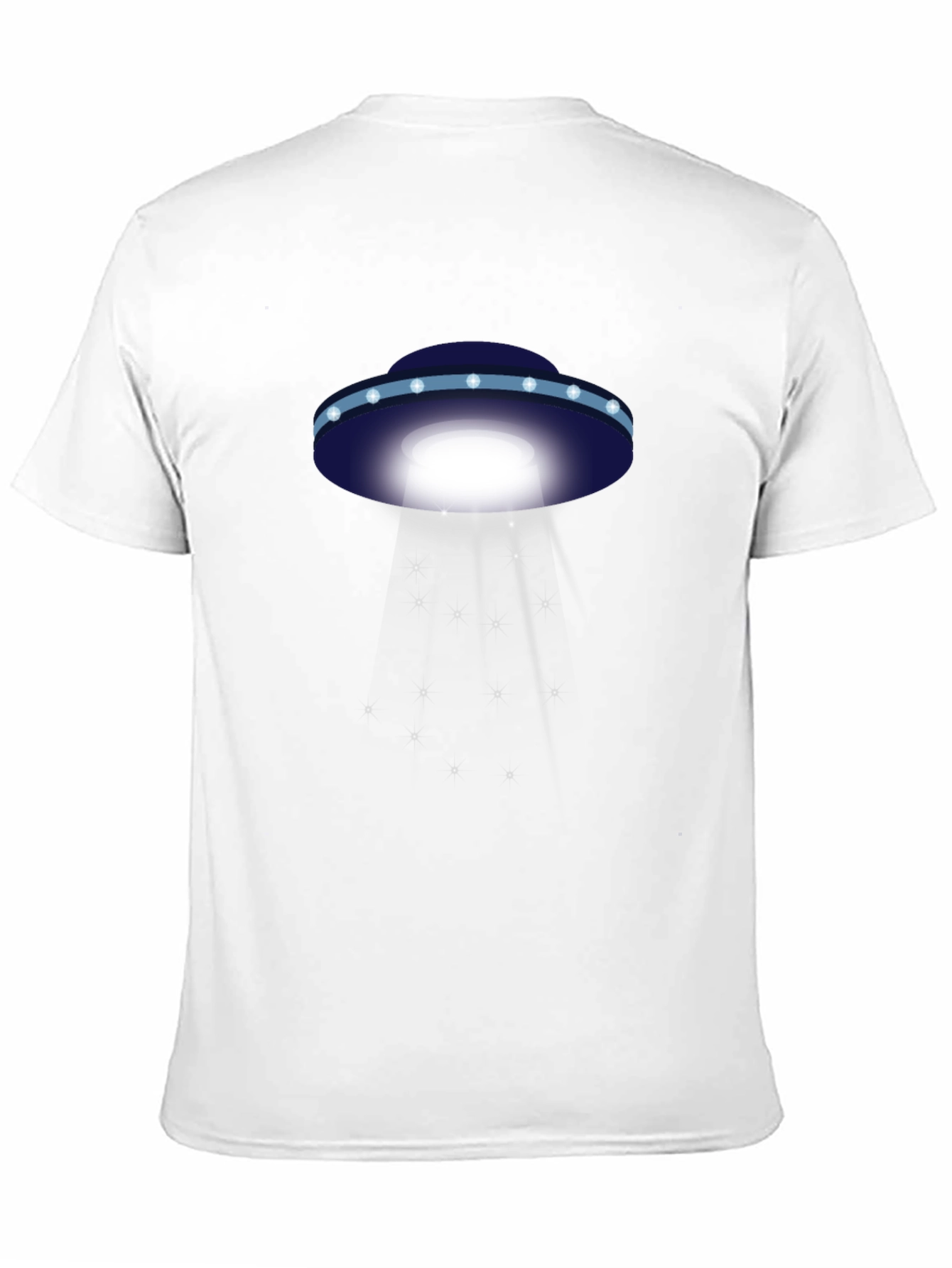 UFO Abduction Graphic Tee - Black Cotton T-Shirt
