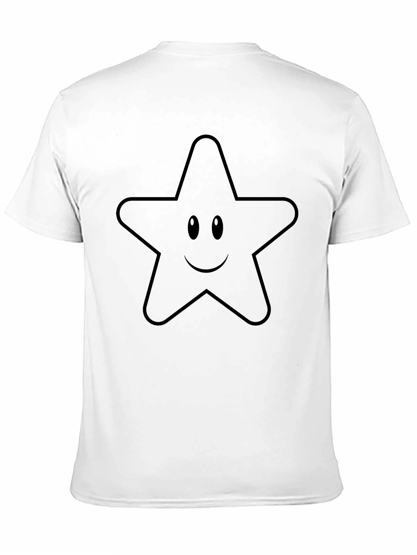 Smiling Star Graphic Tee - Black Casual Shirt