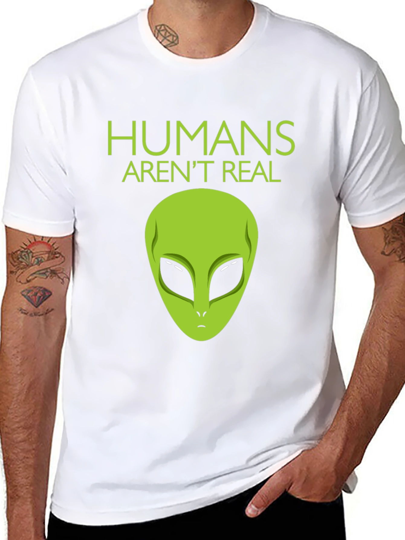 Humans Arent Real Alien Graphic Tee