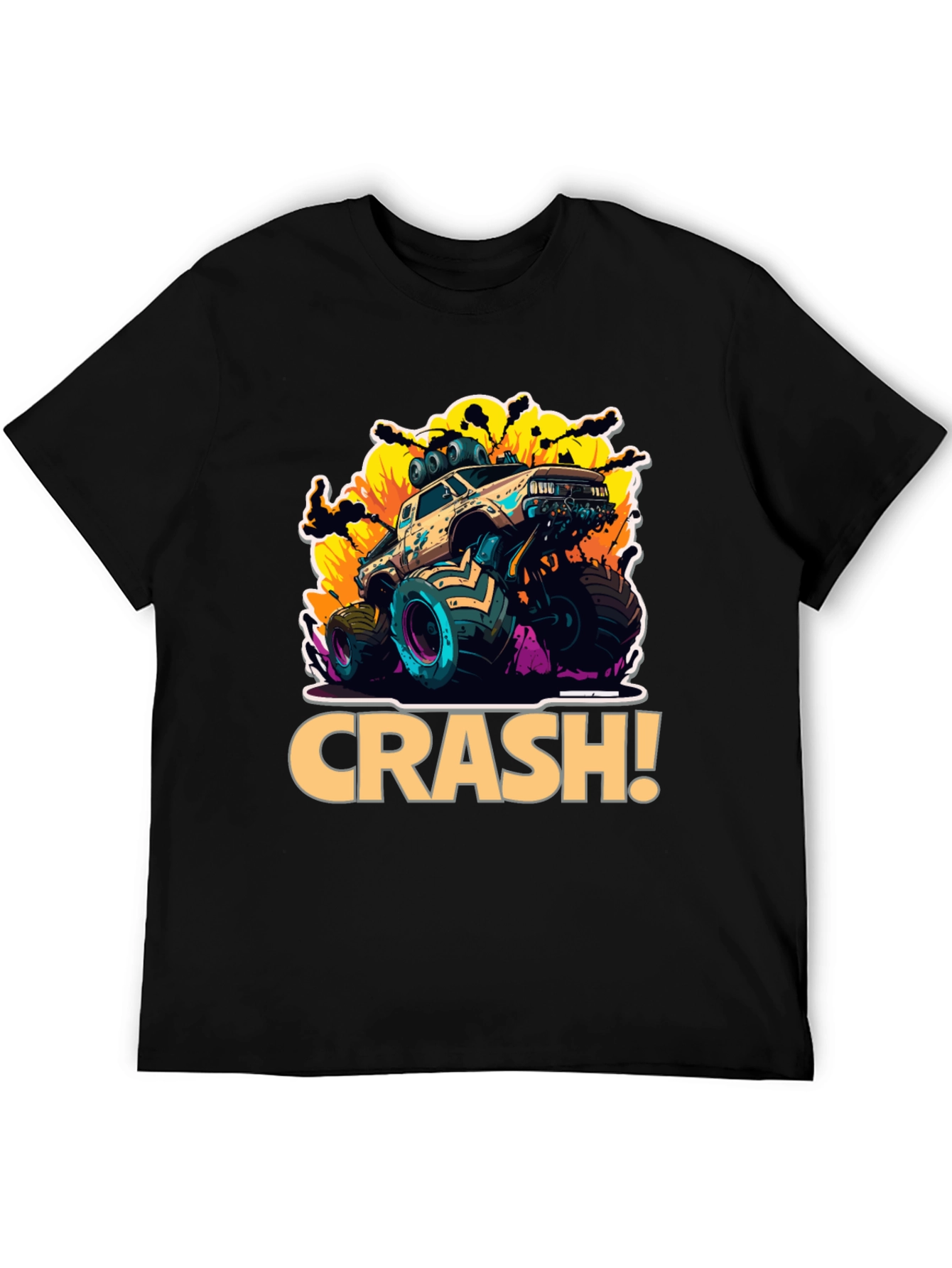 Monster Truck Crash Graphic Tee