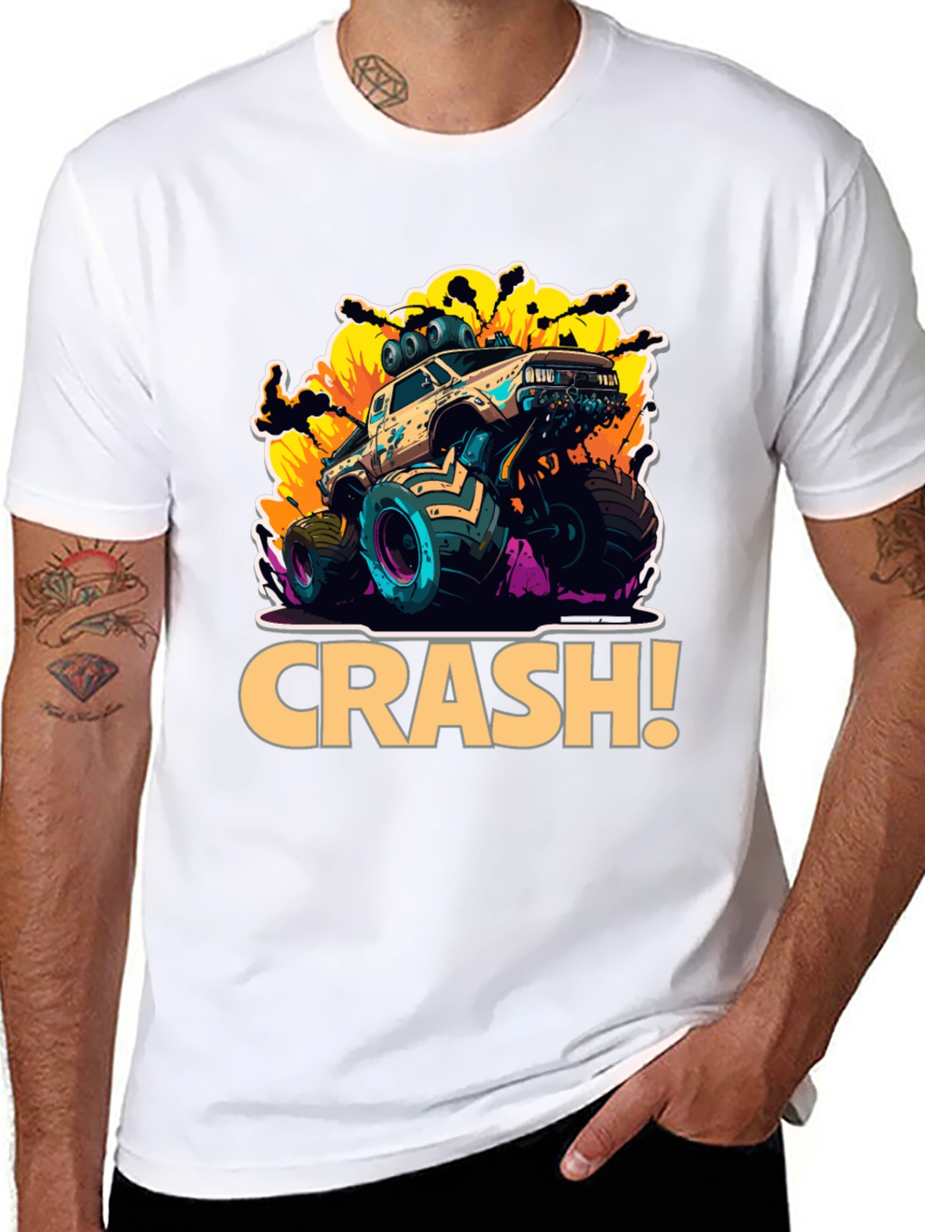 Monster Truck Crash Graphic Tee