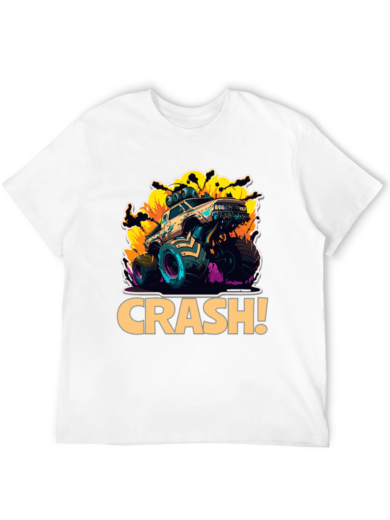 Monster Truck Crash Graphic Tee