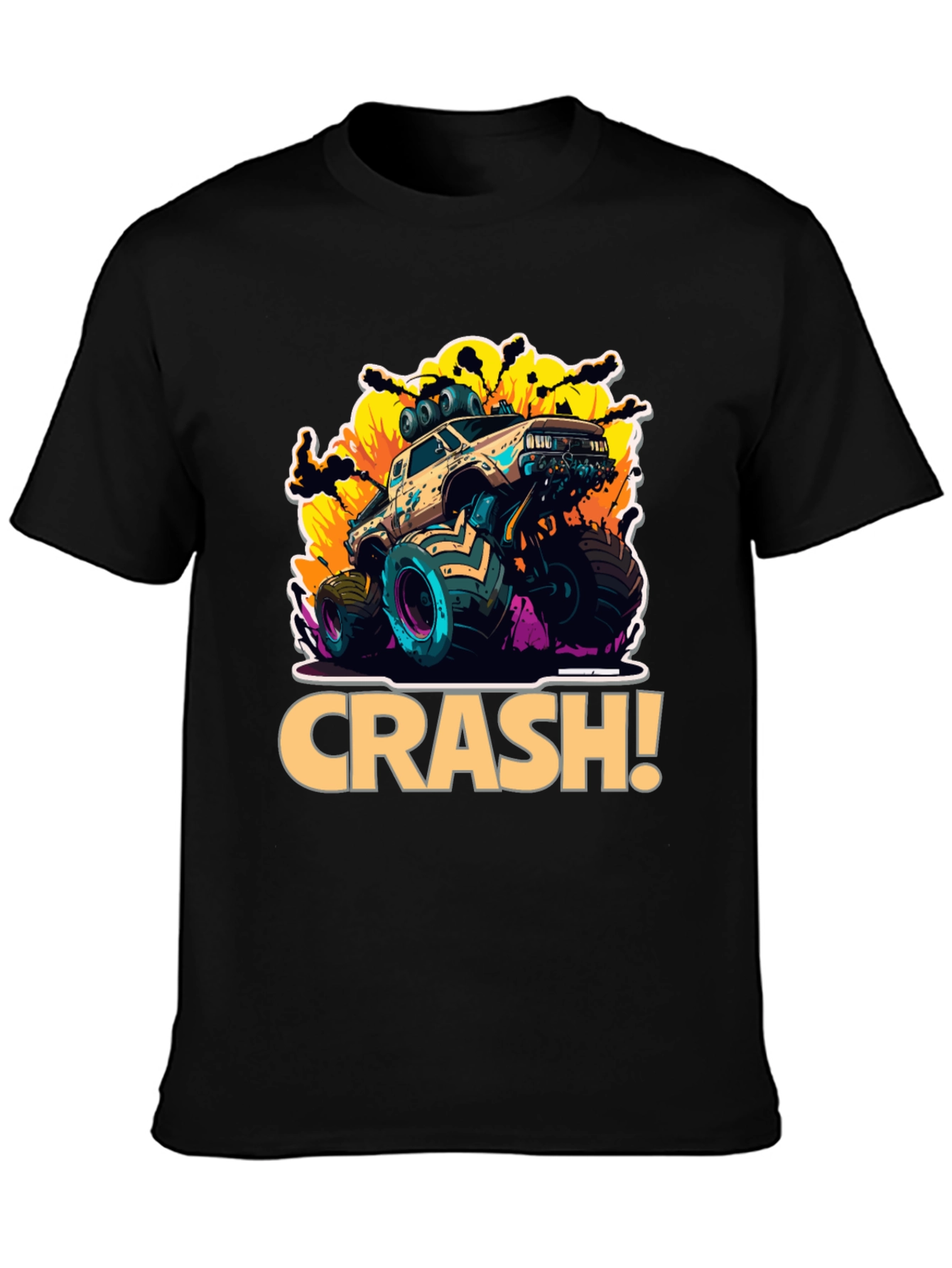 Monster Truck Crash Graphic Tee