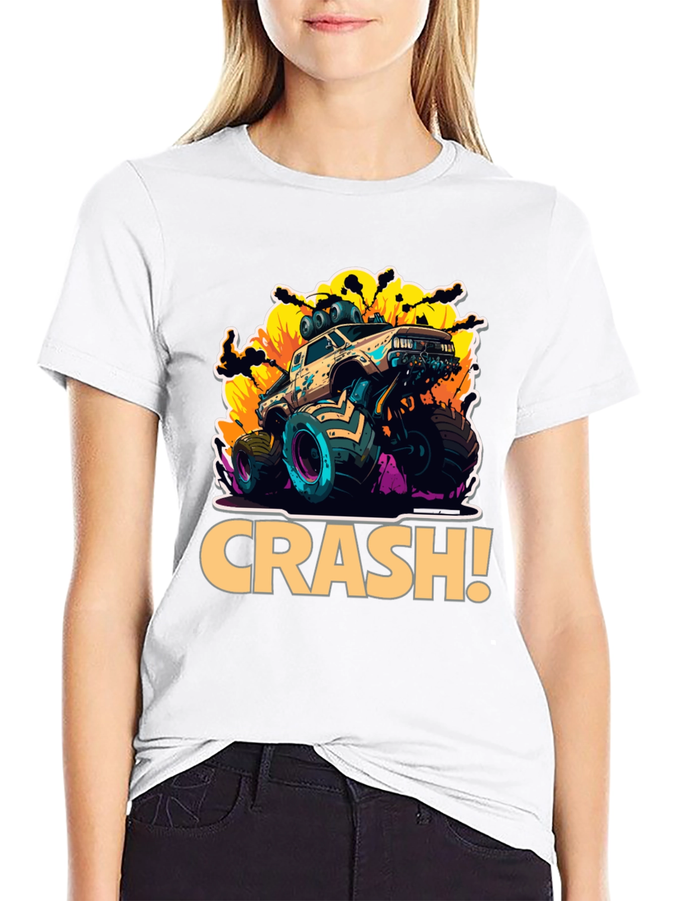 Monster Truck Crash Graphic Tee