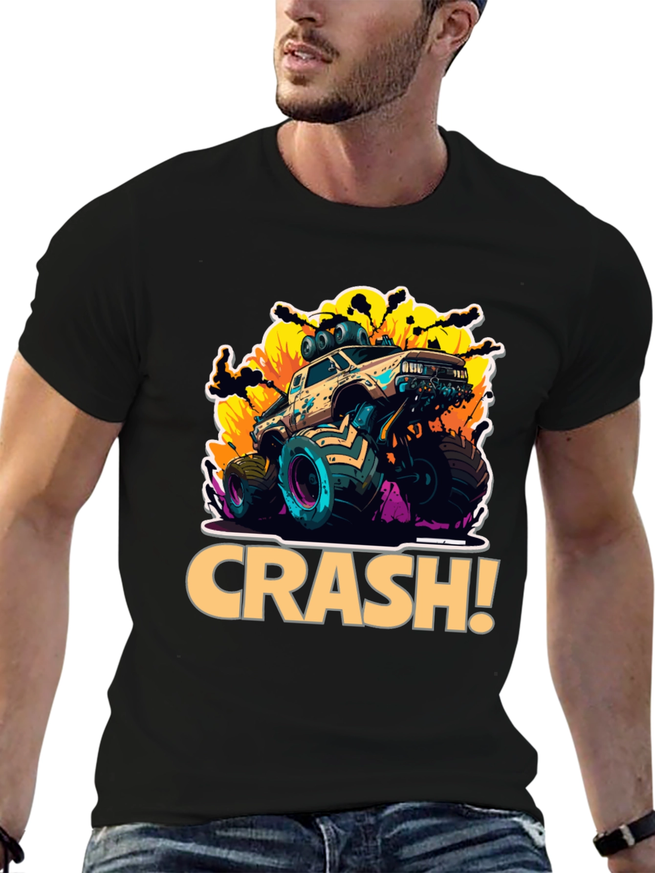Monster Truck Crash Graphic Tee
