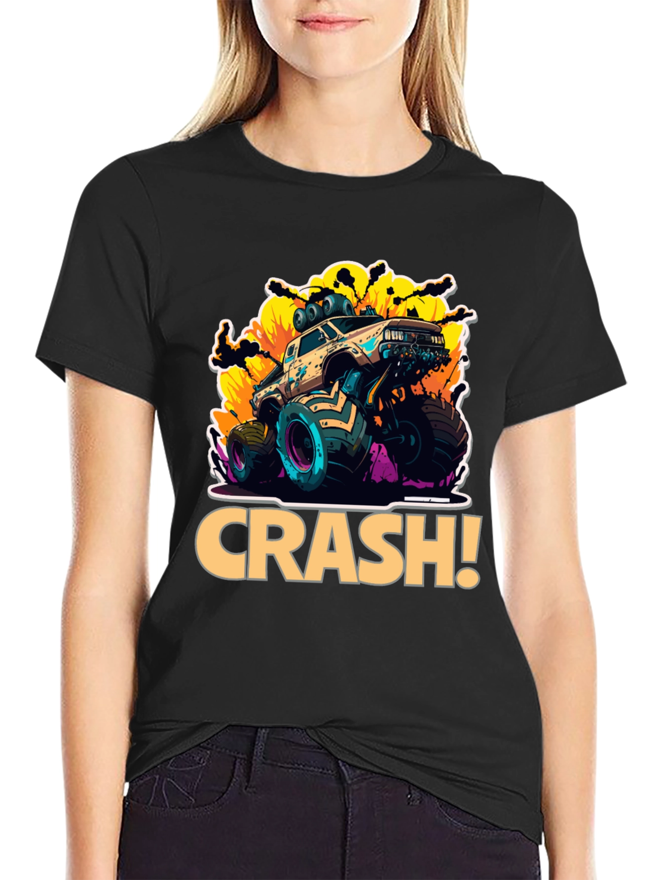 Monster Truck Crash Graphic Tee
