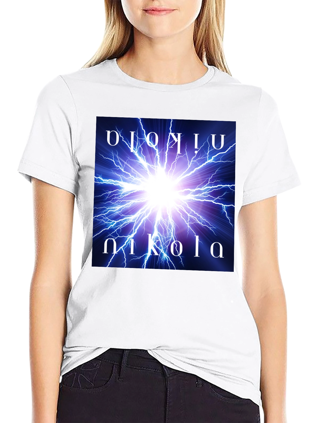Nikola Tesla Lightning Bolt Graphic Tee