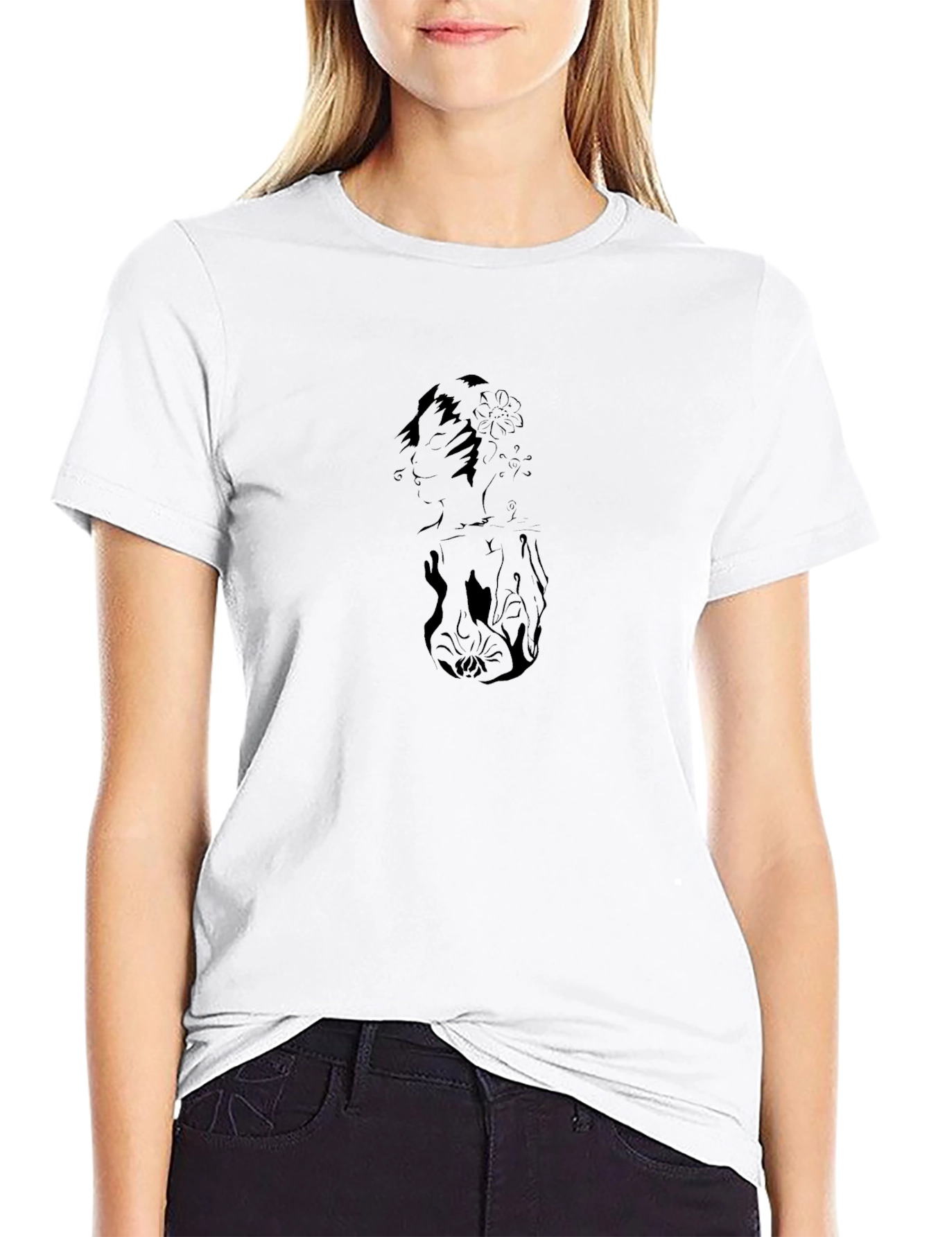 Black Graphic Print Short Sleeve T-Shirt