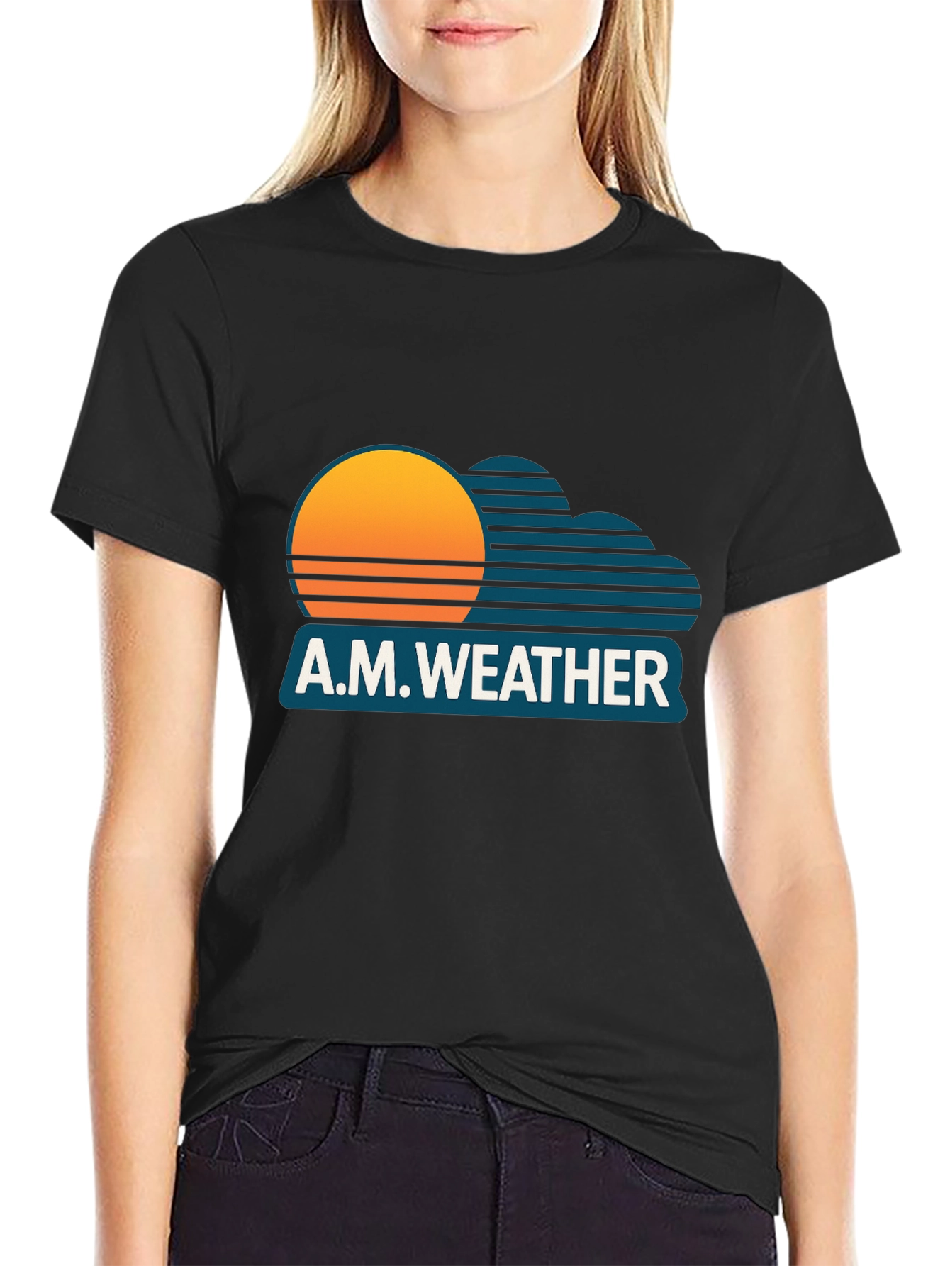 A.M. Weather Graphic Tee - Retro Sunset Style