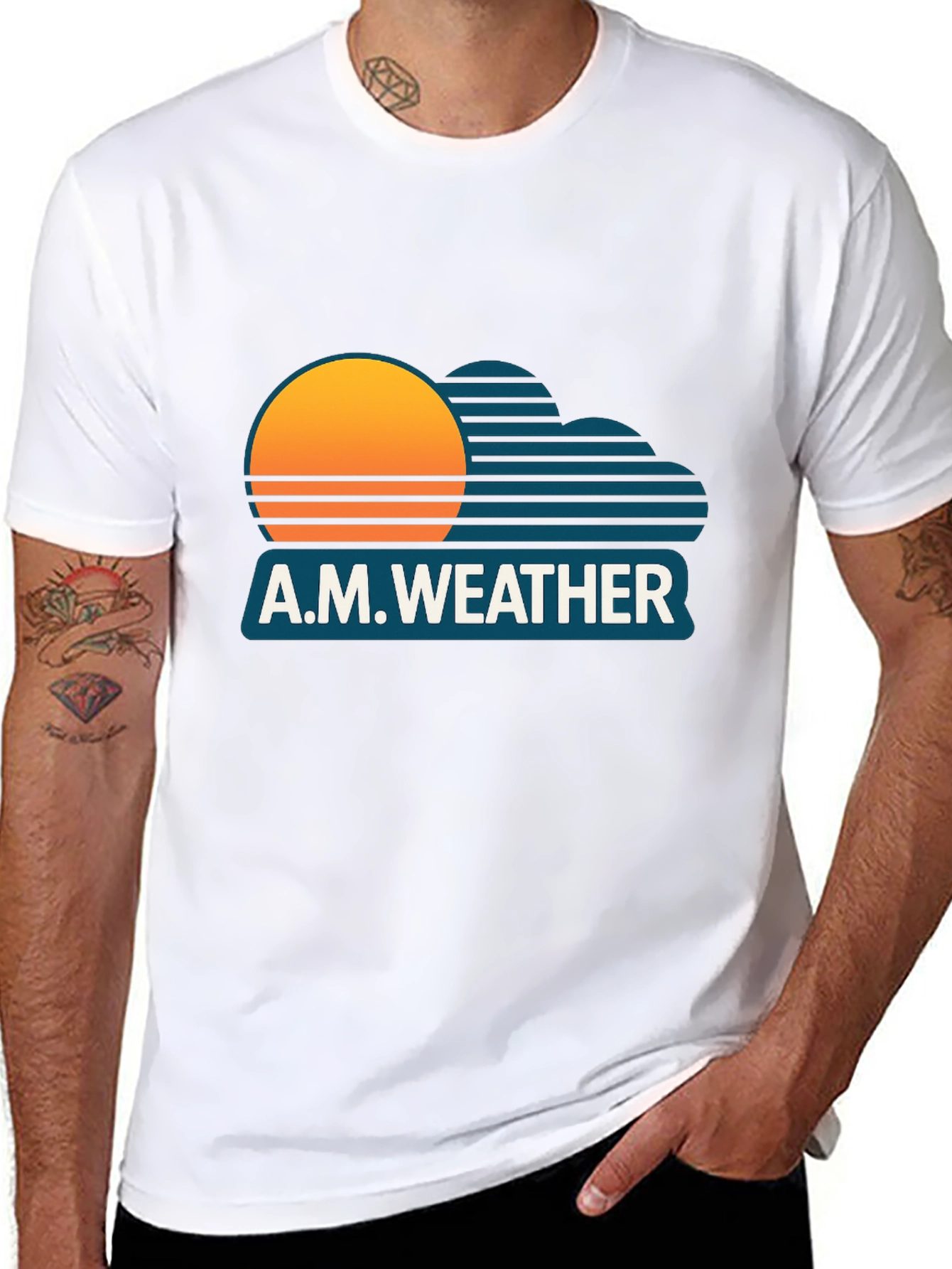 A.M. Weather Graphic Tee - Retro Sunset Style