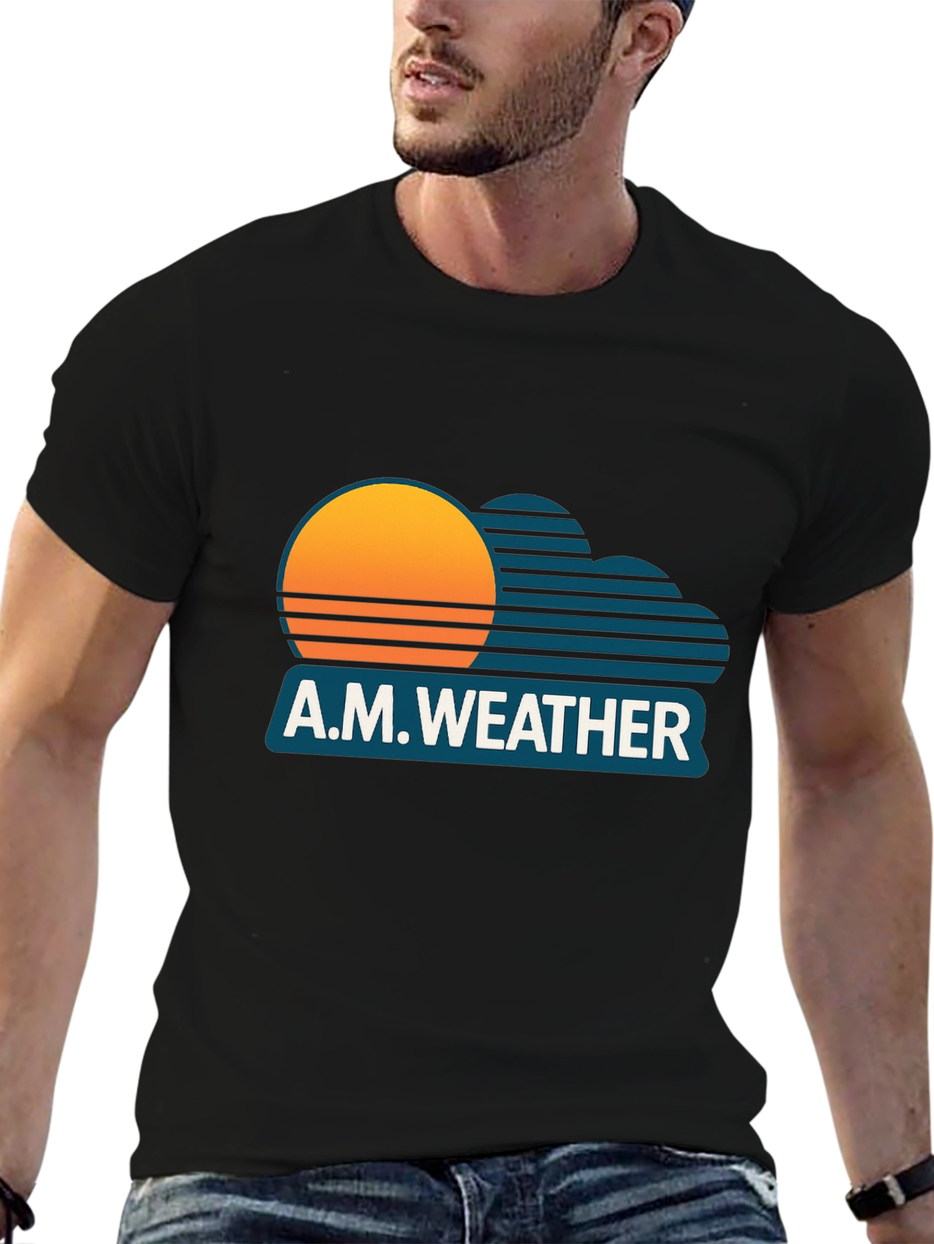 A.M. Weather Graphic Tee - Retro Sunset Style
