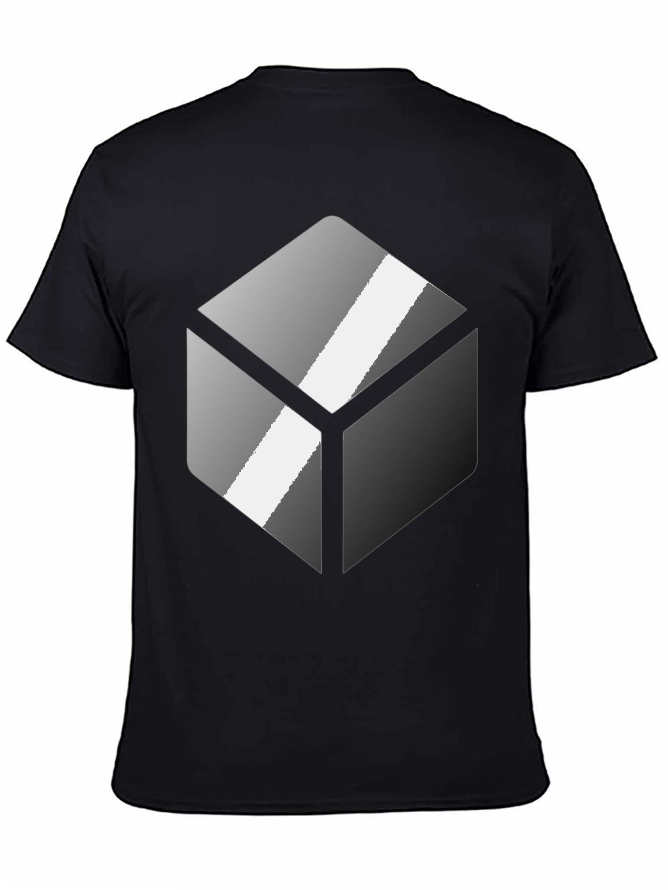 Geometric Cube Graphic Tee - Modern Design