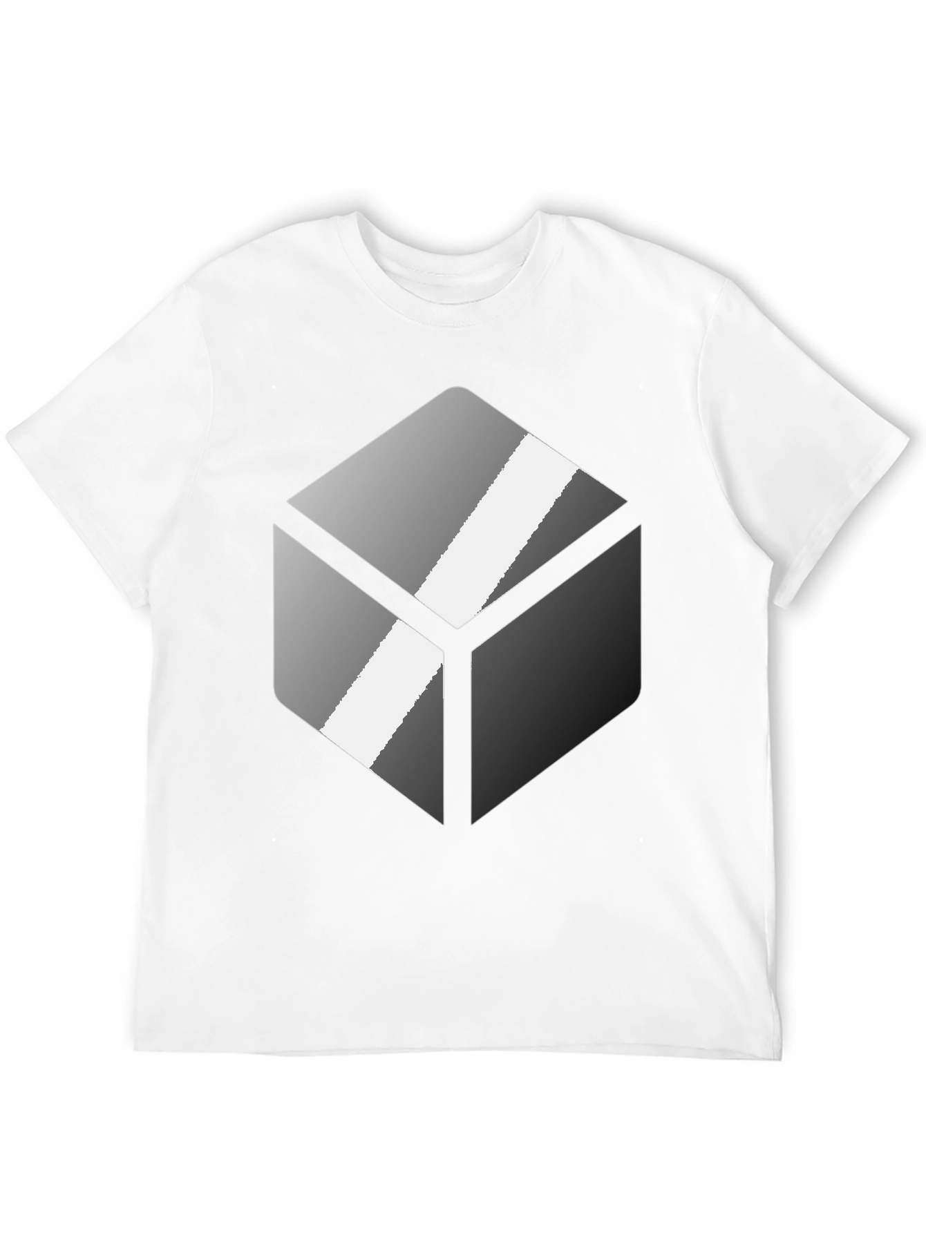 Geometric Cube Graphic Tee - Modern Design