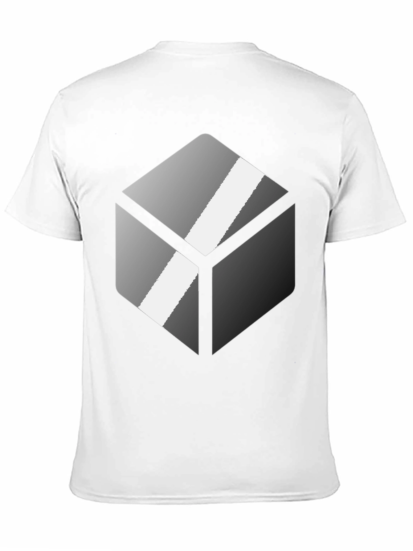 Geometric Cube Graphic Tee - Modern Design