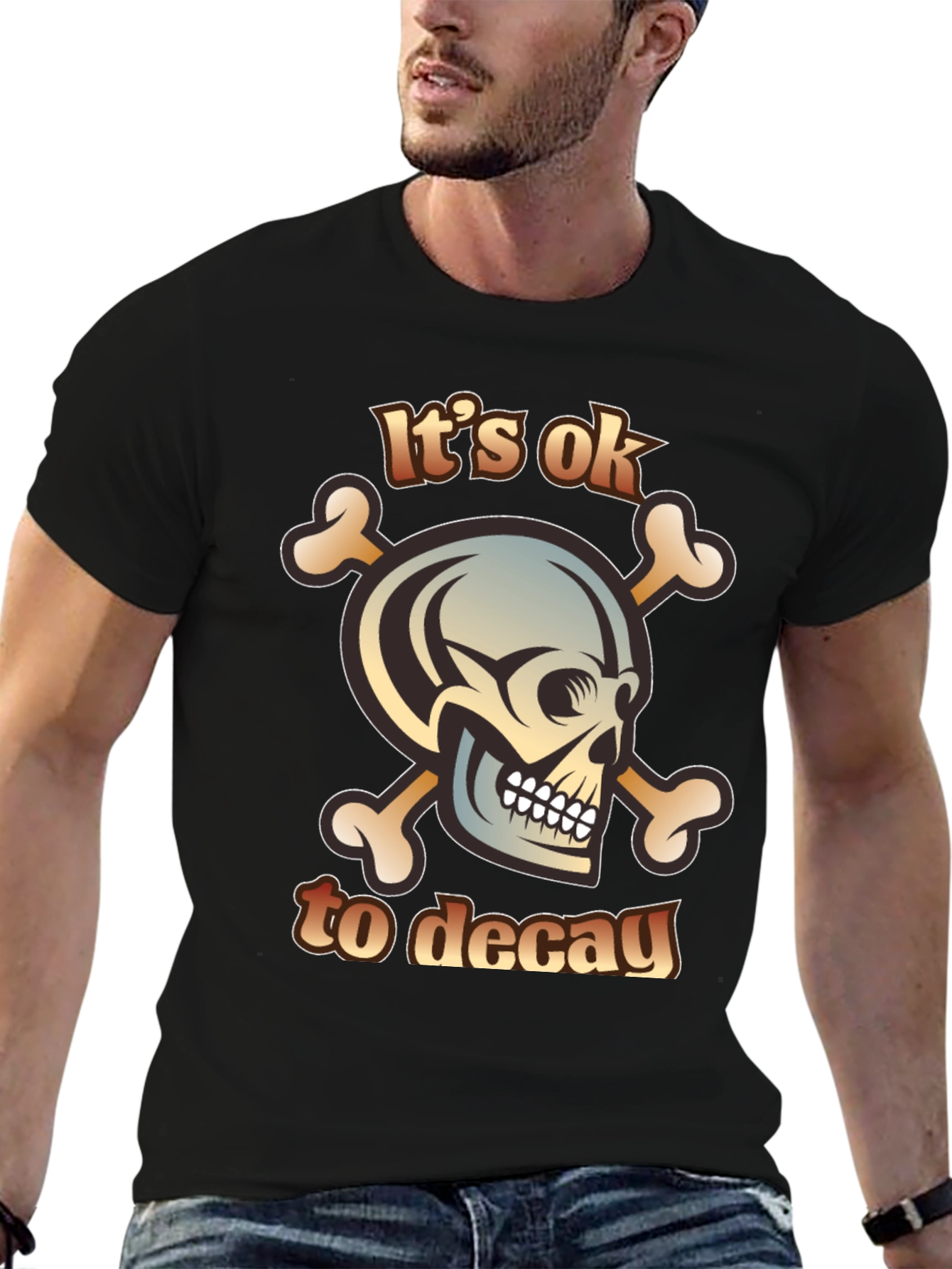 Its Ok to Decay Black Graphic T-Shirt