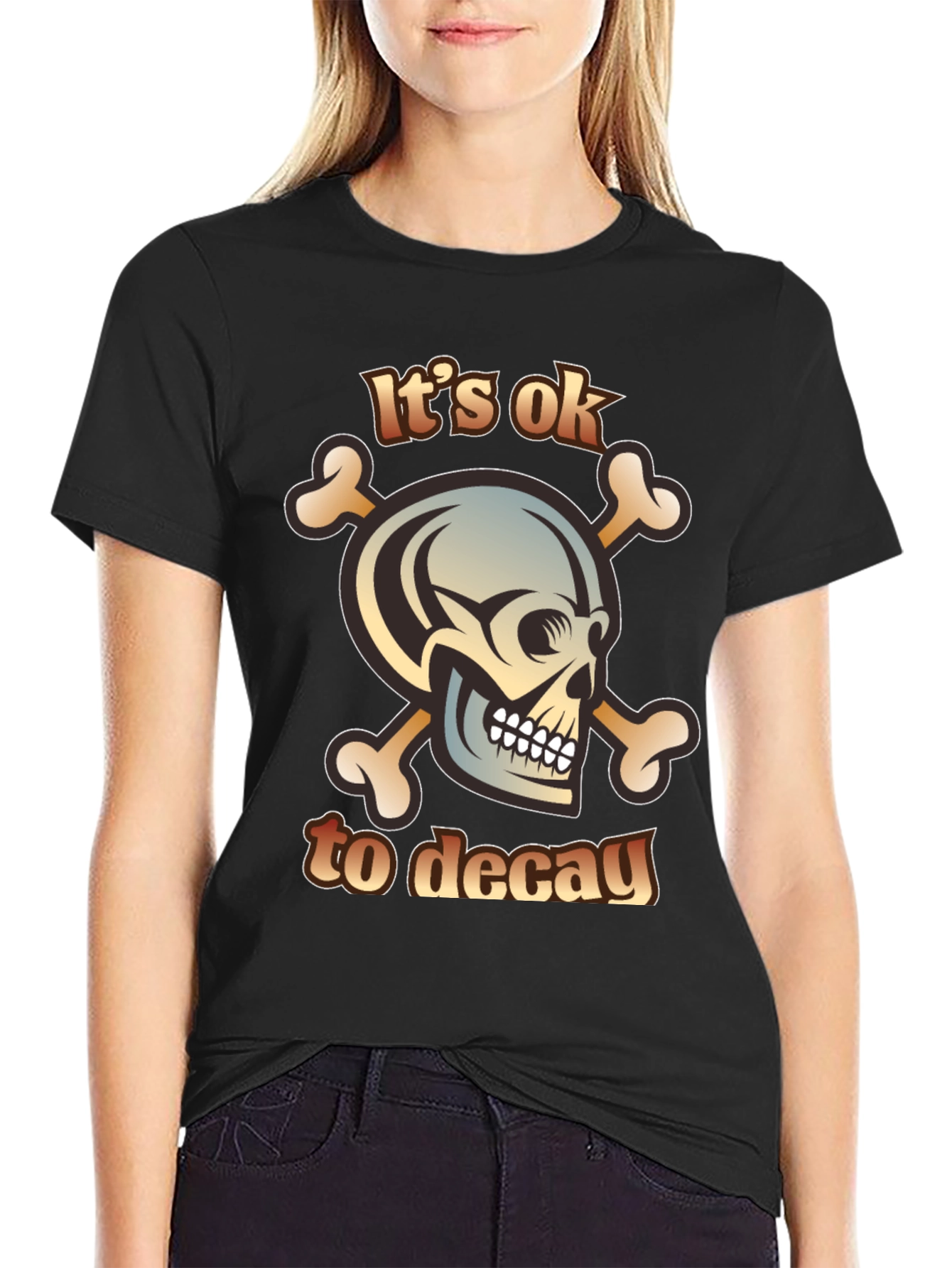 Its Ok to Decay Black Graphic T-Shirt