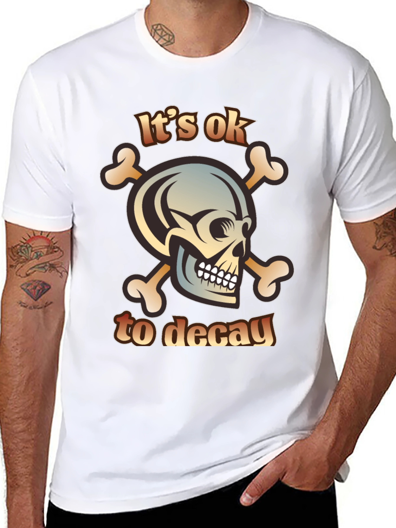 Its Ok to Decay Black Graphic T-Shirt