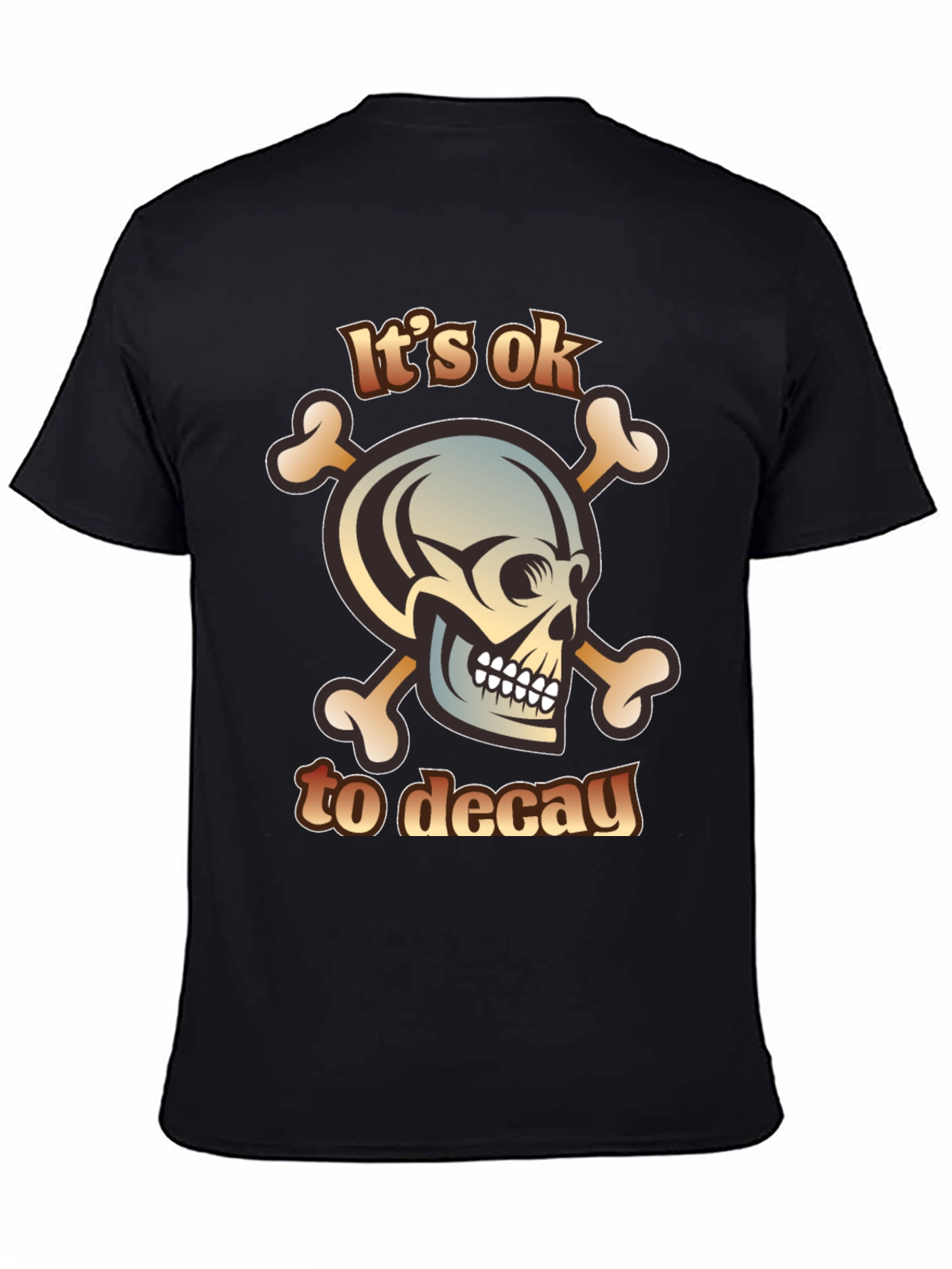 Its Ok to Decay Black Graphic T-Shirt