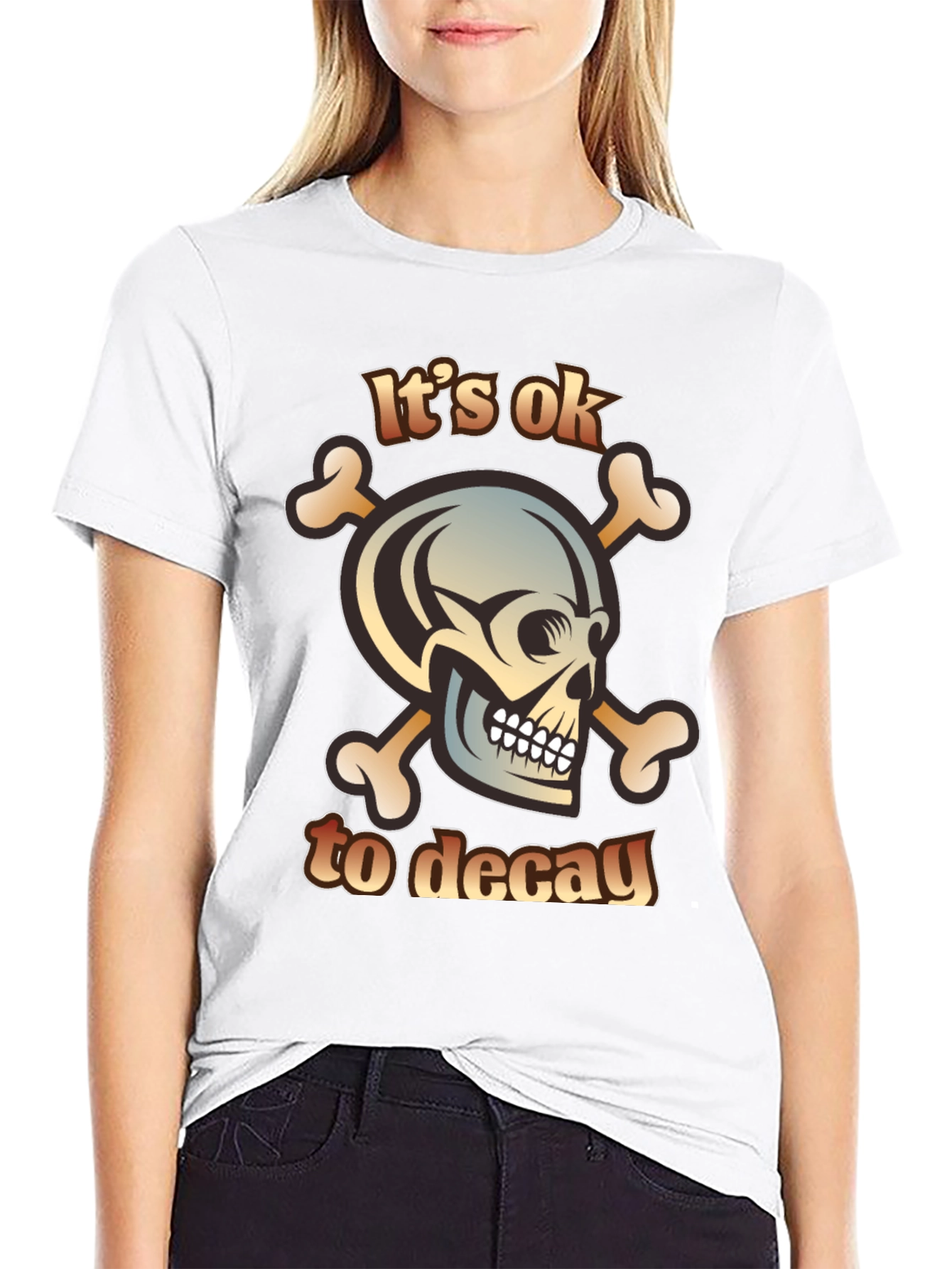 Its Ok to Decay Black Graphic T-Shirt