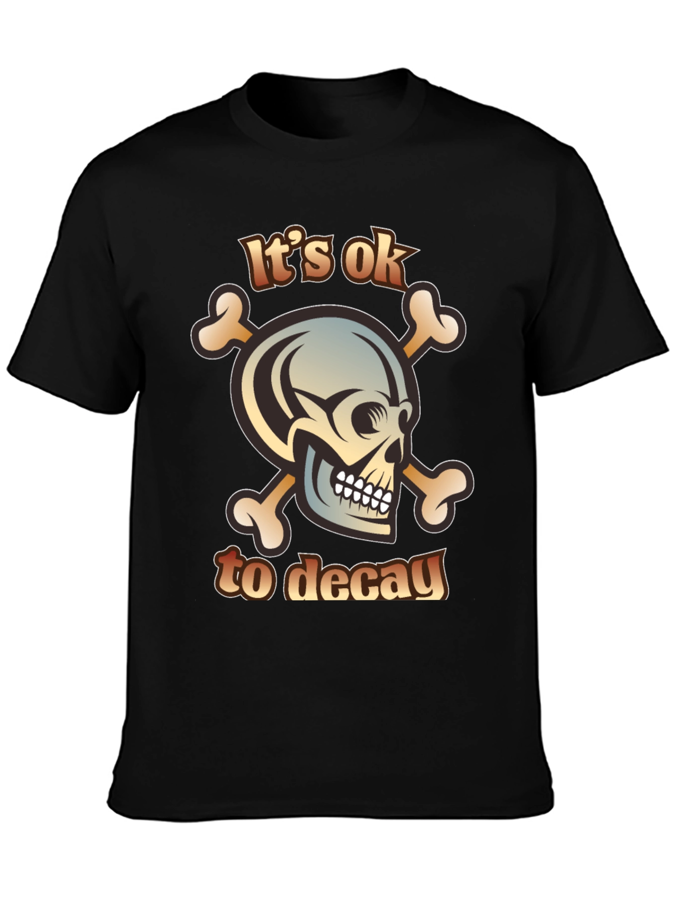 Its Ok to Decay Black Graphic T-Shirt