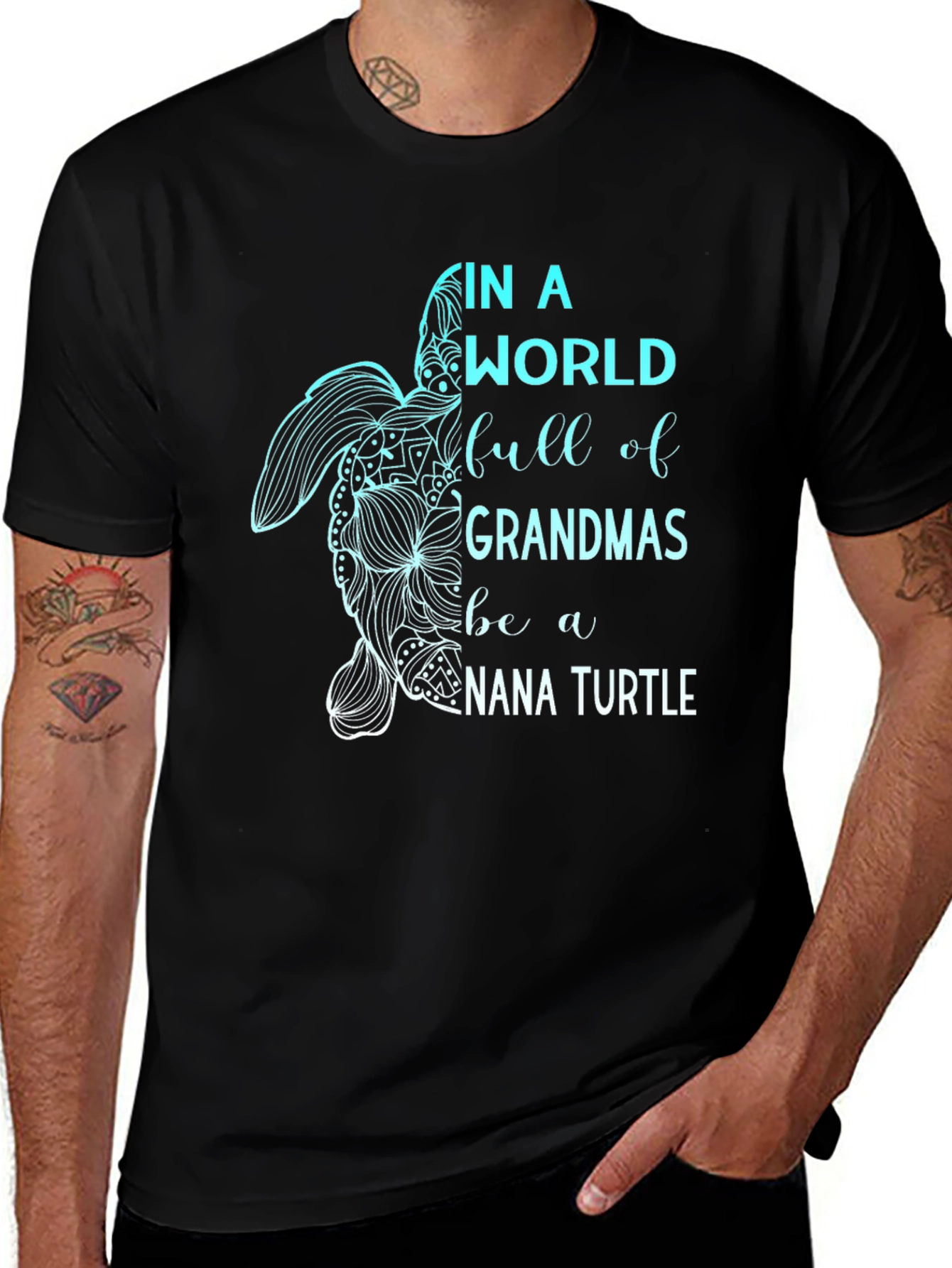 Nana Turtle Graphic Tee - Grandparent Love Shirt