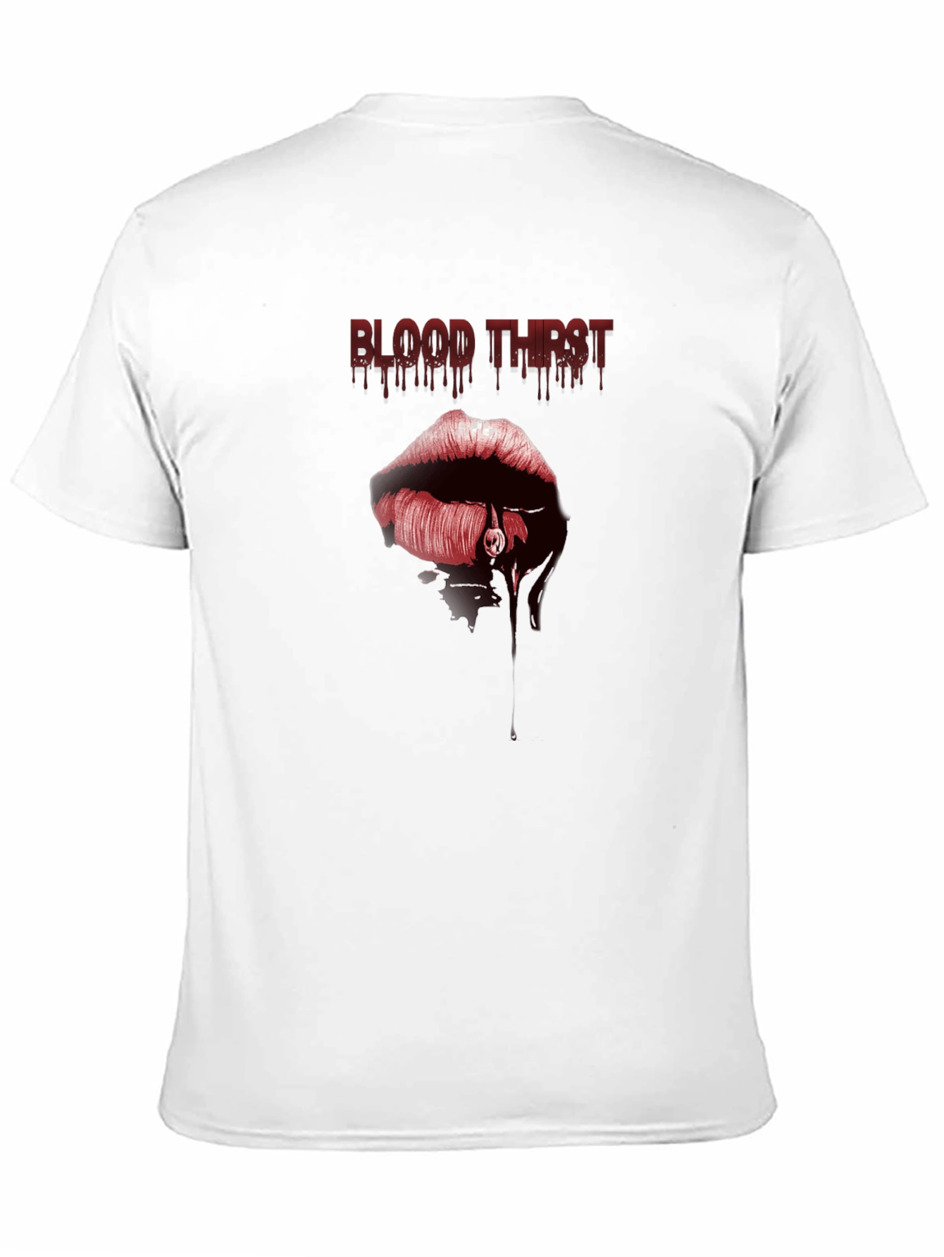 Blood Thirst Graphic Tee - Gothic Lip Design