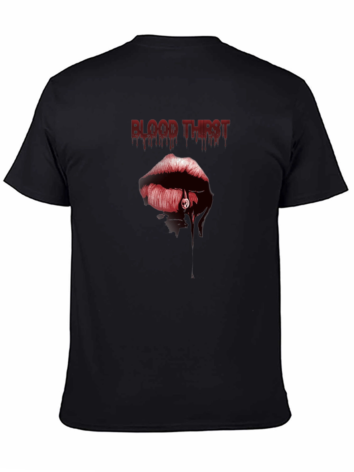 Blood Thirst Graphic Tee - Gothic Lip Design