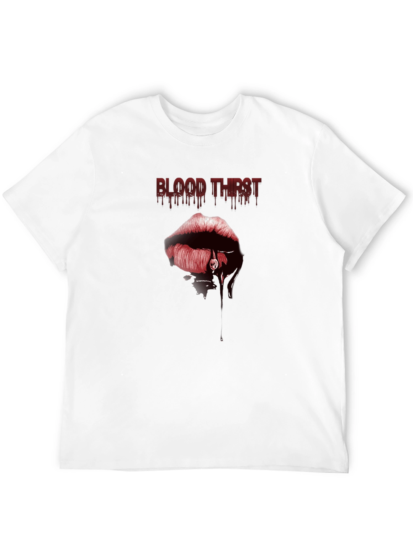 Blood Thirst Graphic Tee - Gothic Lip Design
