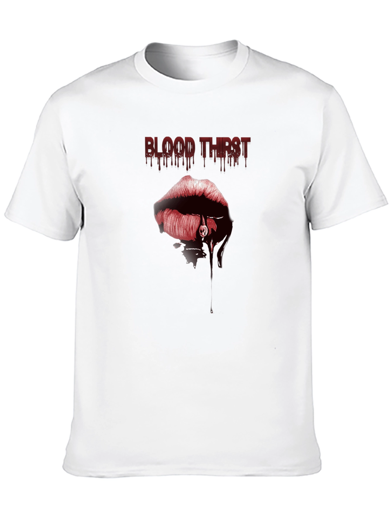 Blood Thirst Graphic Tee - Gothic Lip Design
