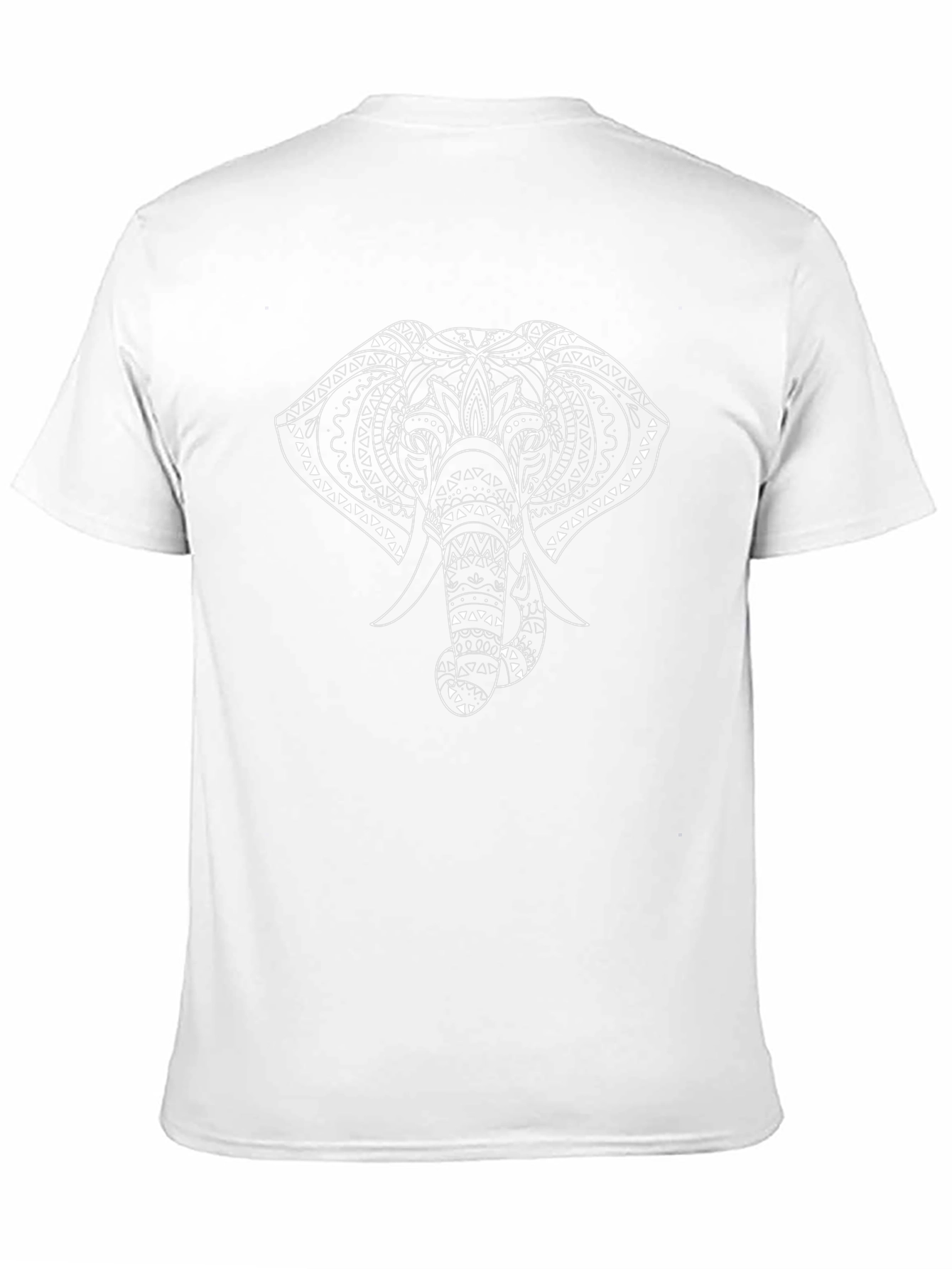 Elephant Graphic Tee - Black Cotton Casual