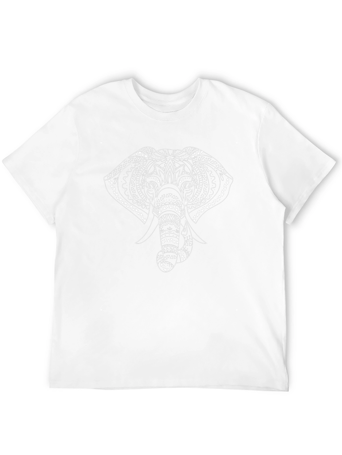 Elephant Graphic Tee - Black Cotton Casual