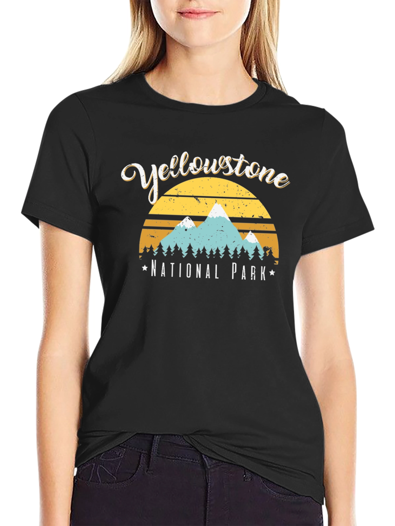 Yellowstone National Park Graphic Tee - Black