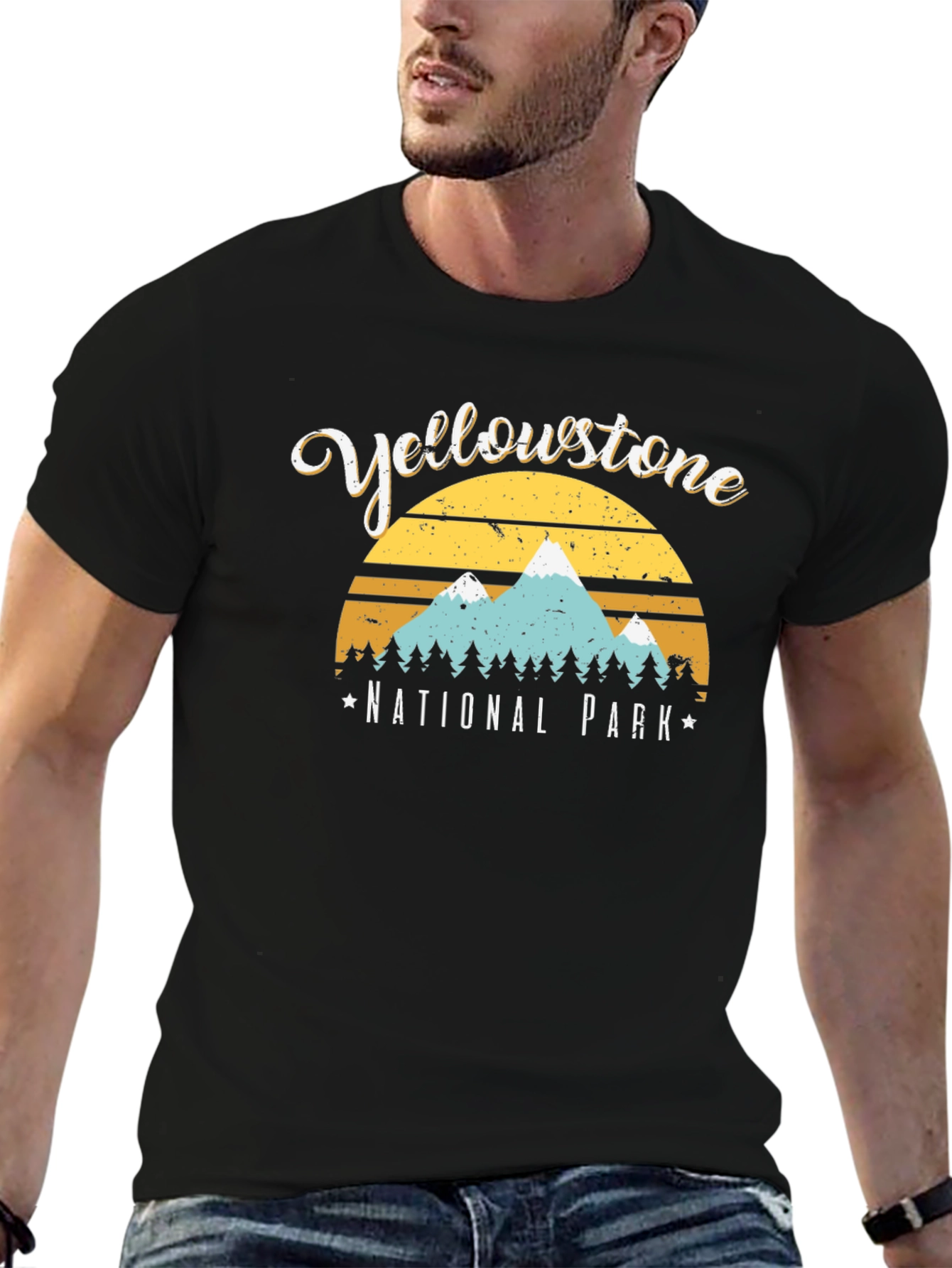Yellowstone National Park Graphic Tee - Black